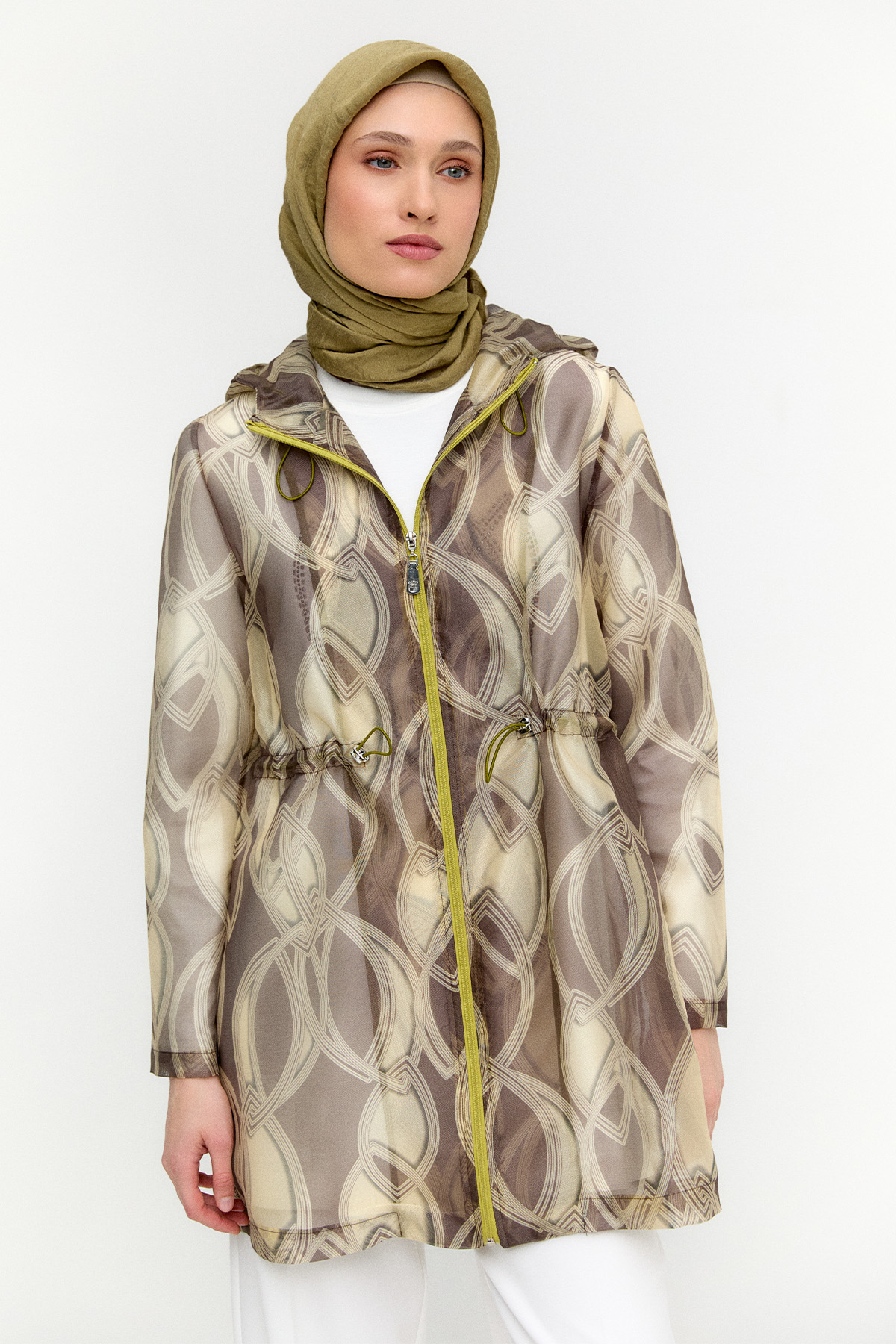 Desenli Organze Twinset, Tesettür Giyim