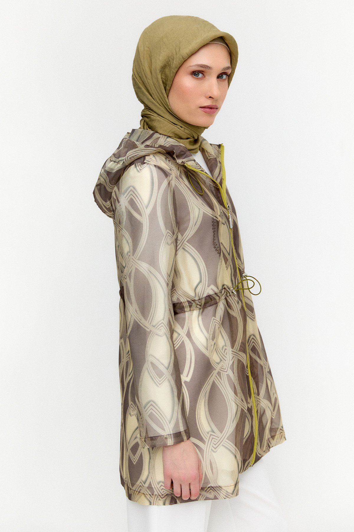 Desenli Organze Twinset, Tesettür Giyim