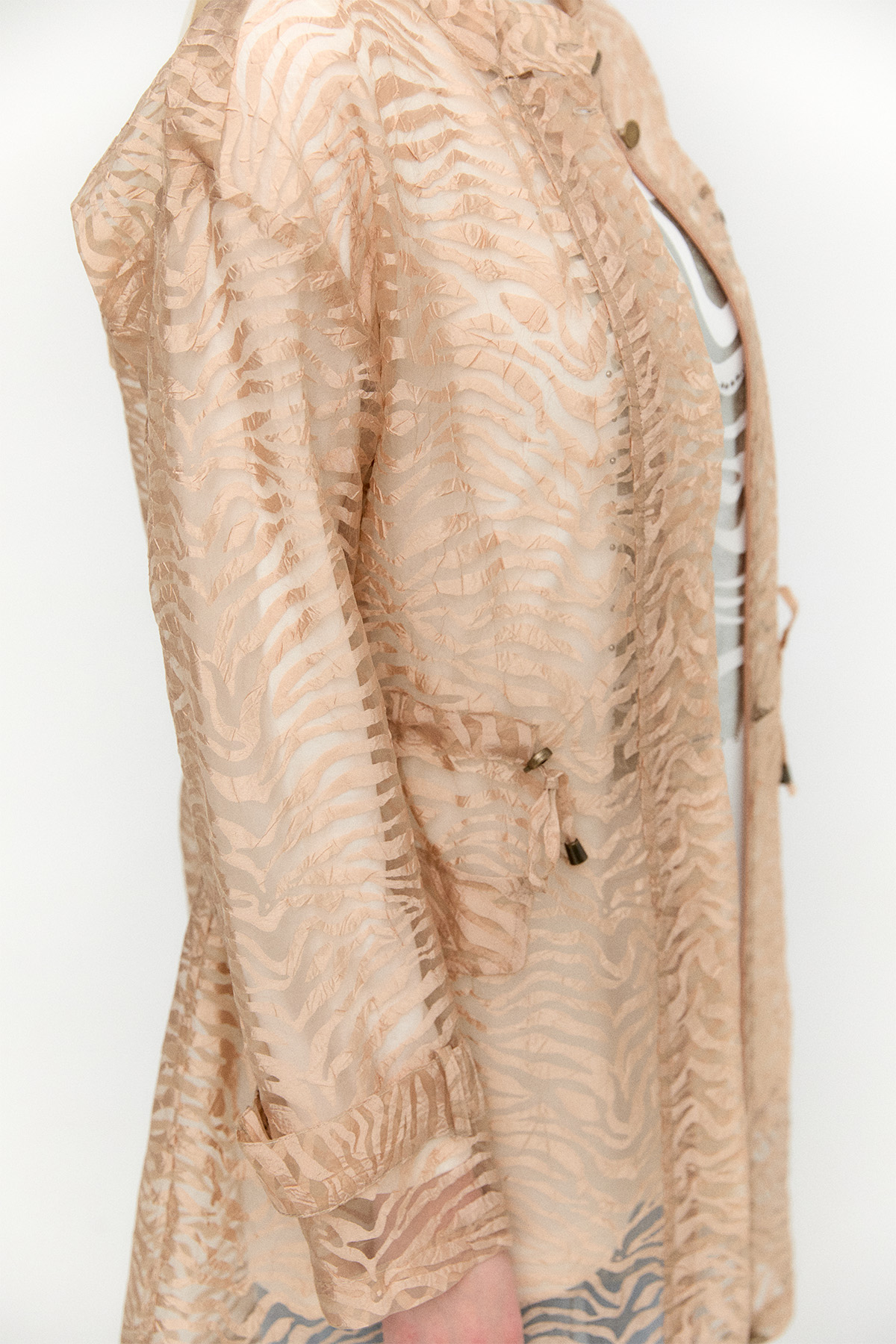 Zebra Desenli Organze Twinset, Tesettür Giyim