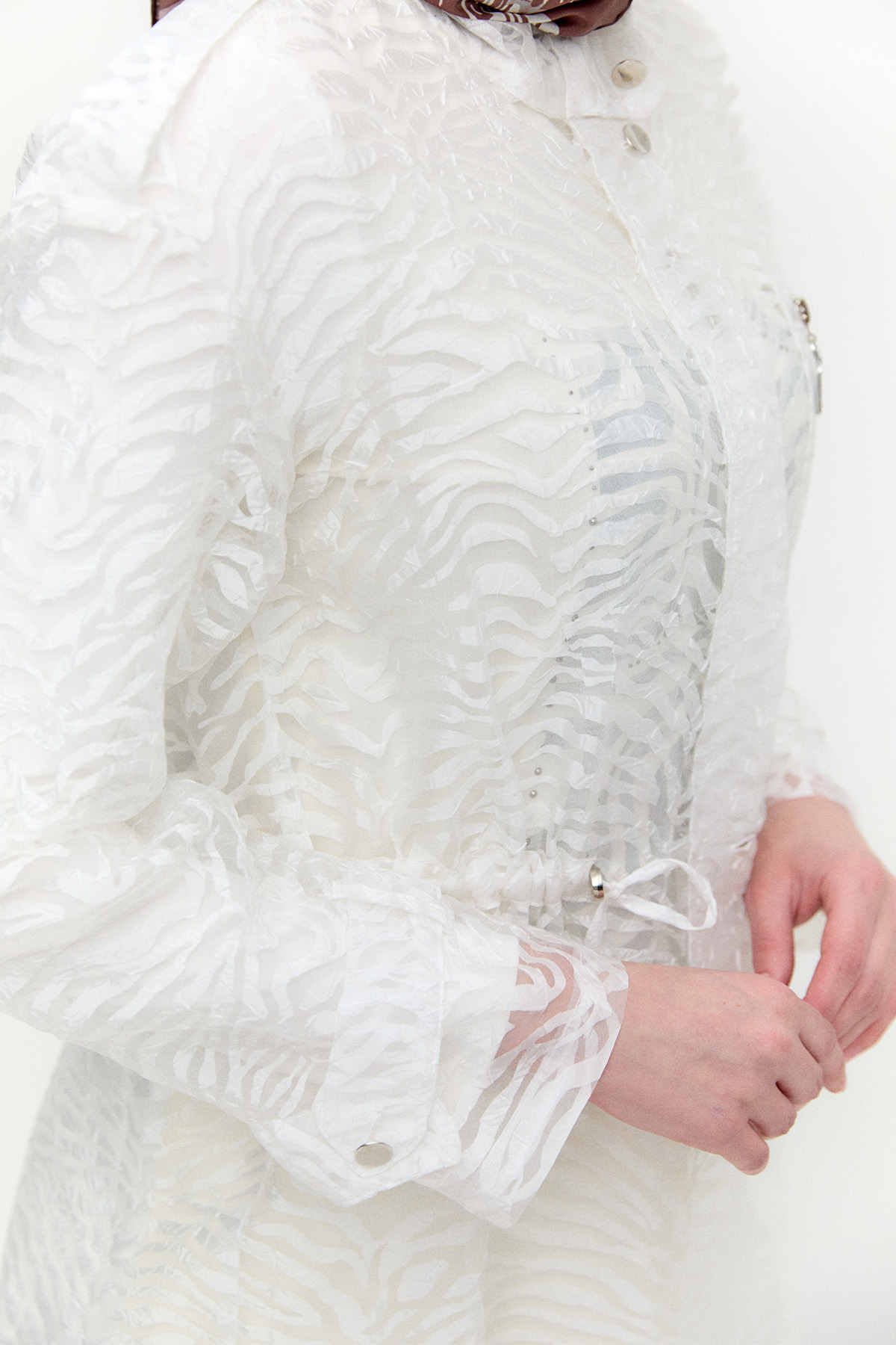 Zebra Desenli Organze Twinset, Tesettür Giyim