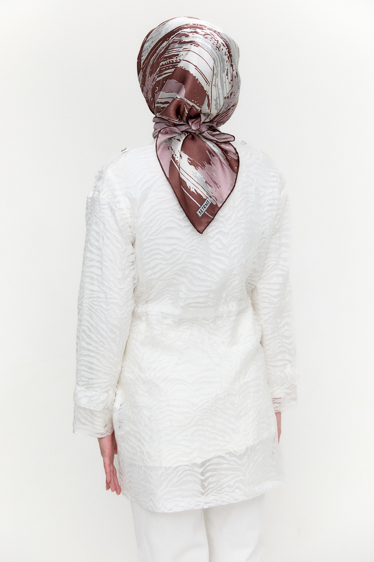 Zebra Desenli Organze Twinset, Tesettür Giyim