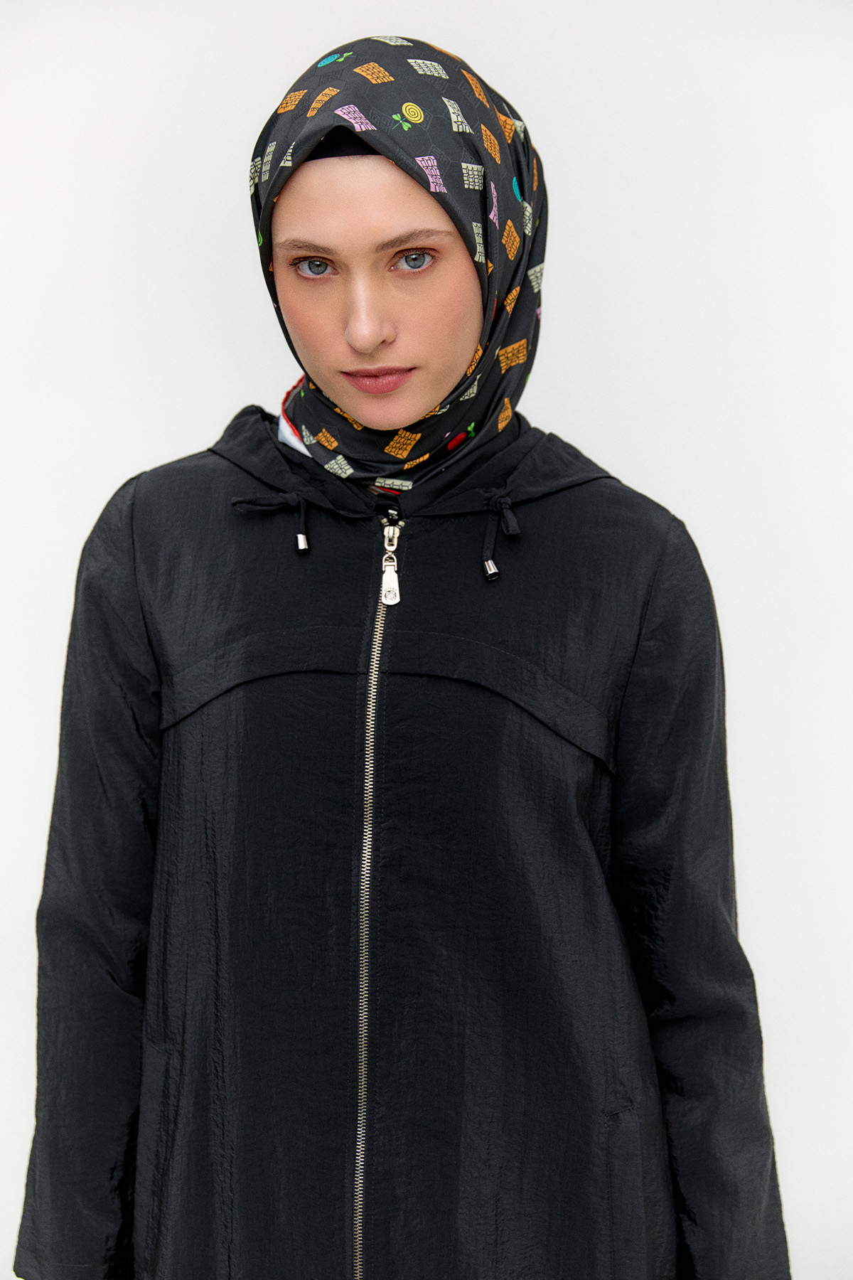 Kapüşonlu Paraşüt Kap, Tesettür Giyim