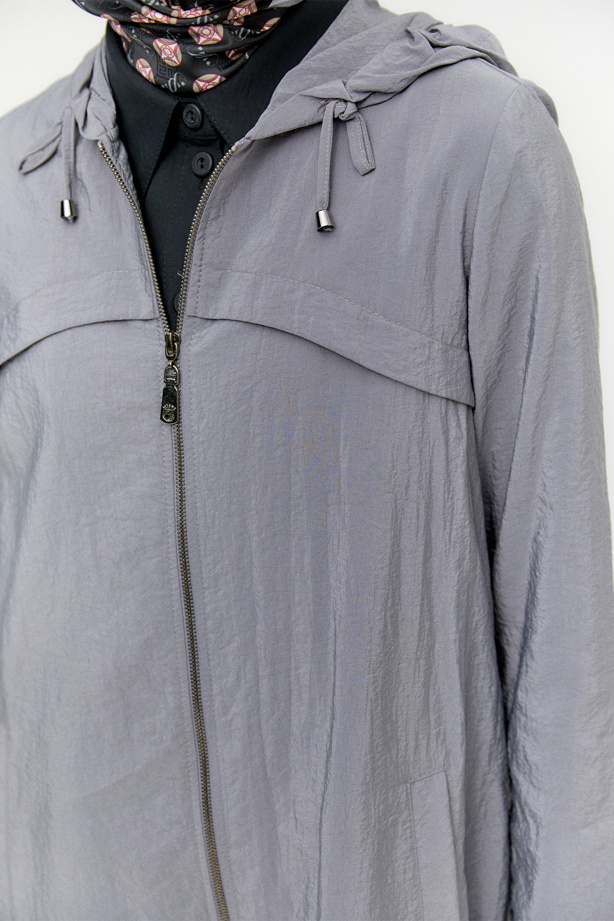 Kapüşonlu Paraşüt Kap, Tesettür Giyim