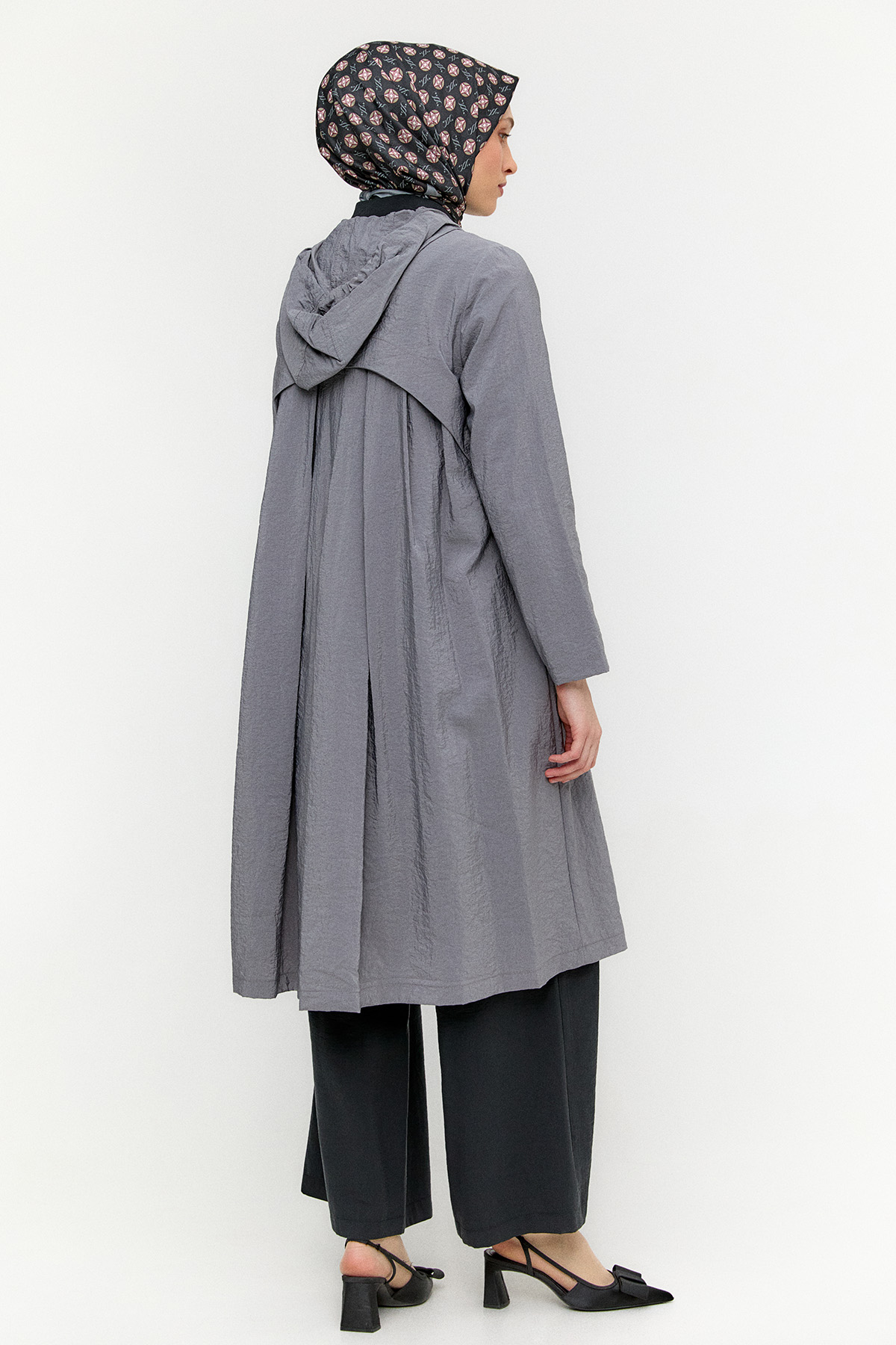 Kapüşonlu Paraşüt Kap, Tesettür Giyim