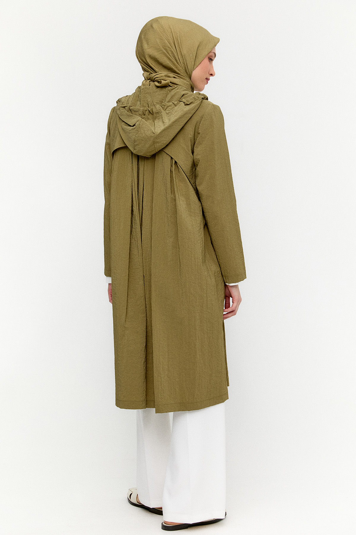 Kapüşonlu Paraşüt Kap, Tesettür Giyim