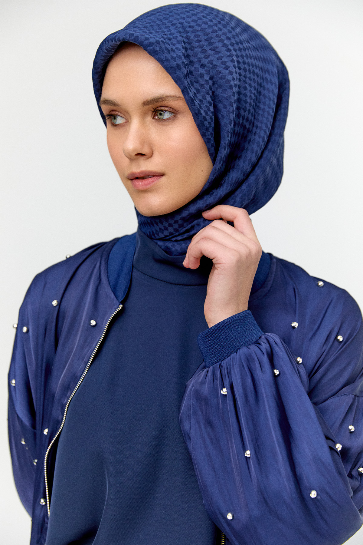 Taşlı Bomber Kap, Tesettür Giyim