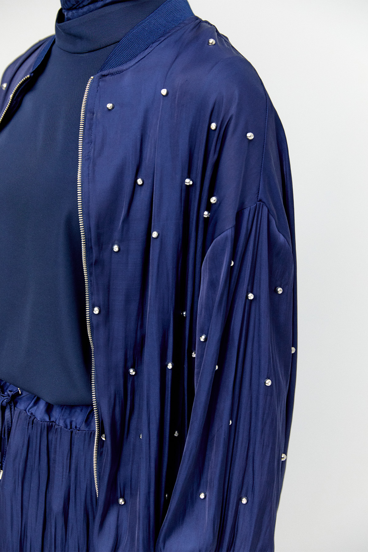 Taşlı Bomber Kap, Tesettür Giyim