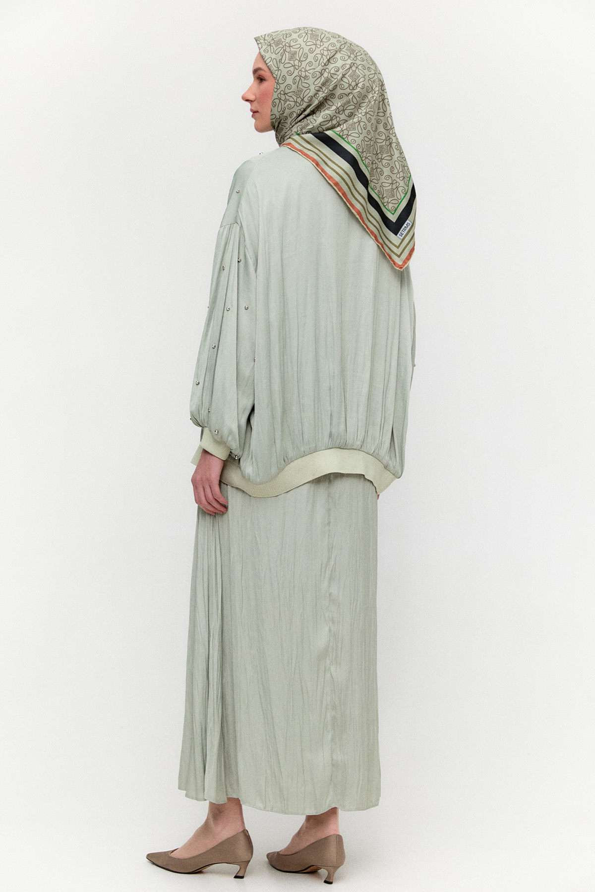 Taşlı Bomber Kap, Tesettür Giyim