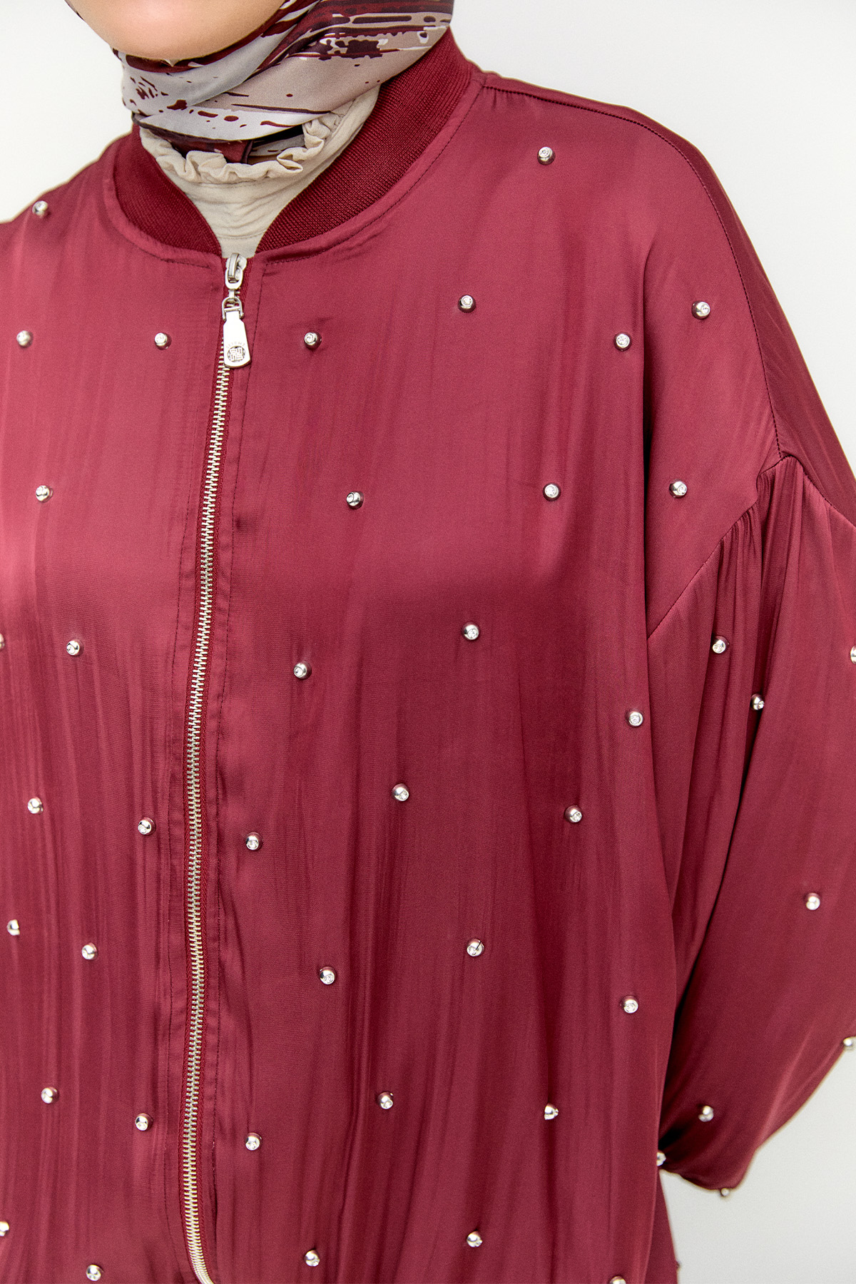 Taşlı Bomber Kap, Tesettür Giyim