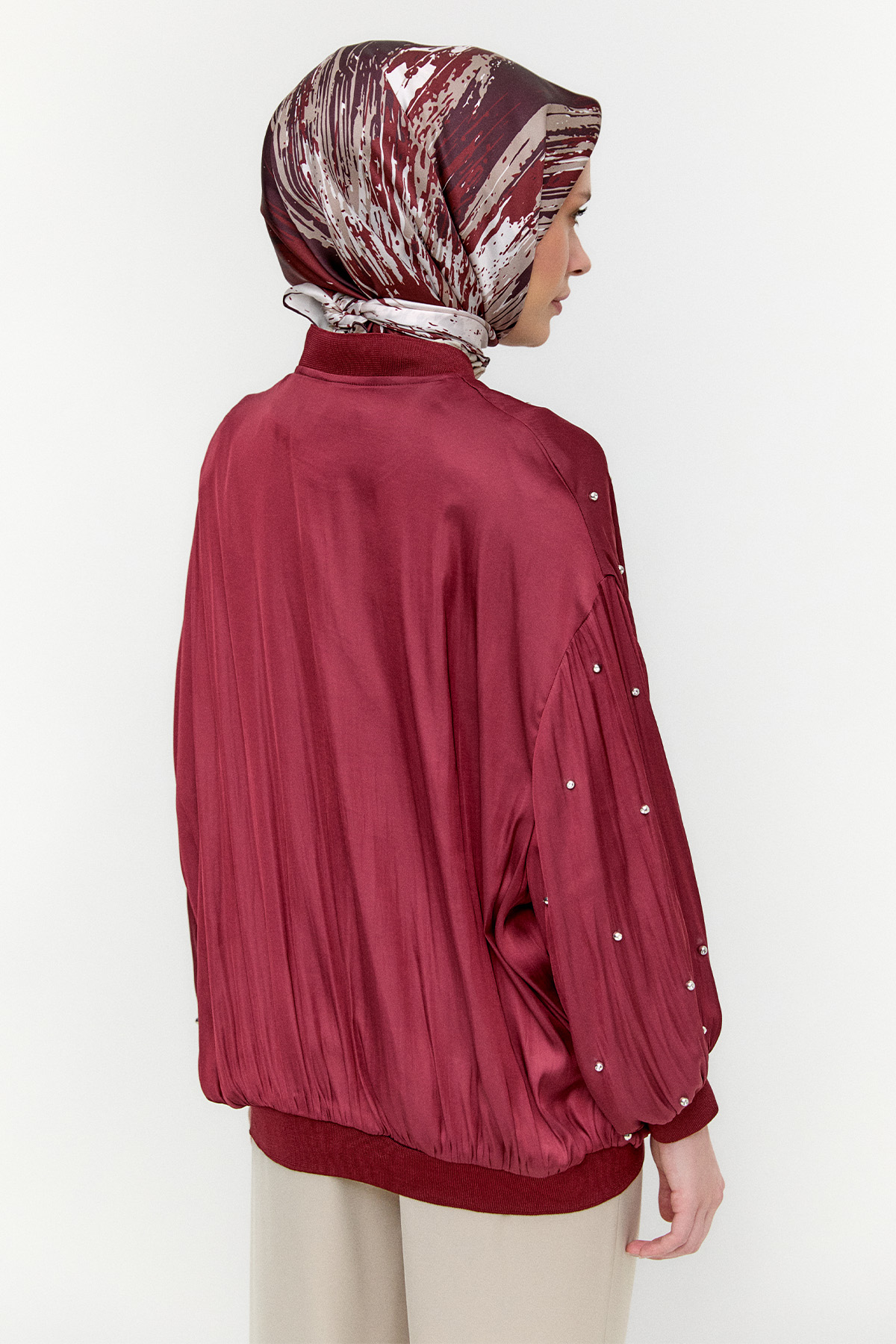 Taşlı Bomber Kap, Tesettür Giyim