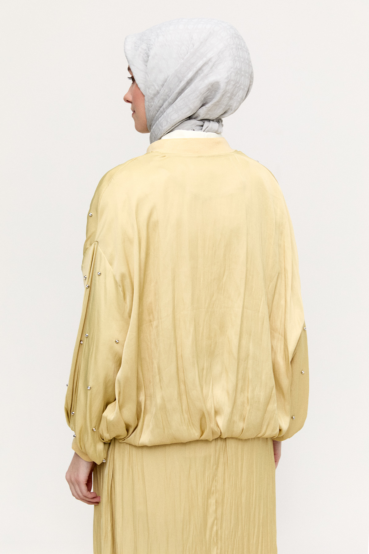 Taşlı Bomber Kap, Tesettür Giyim