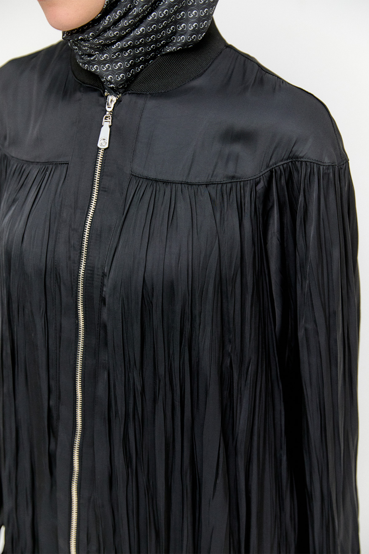 Ribanalı Kraşlı Bomber Kap, Tesettür Giyim