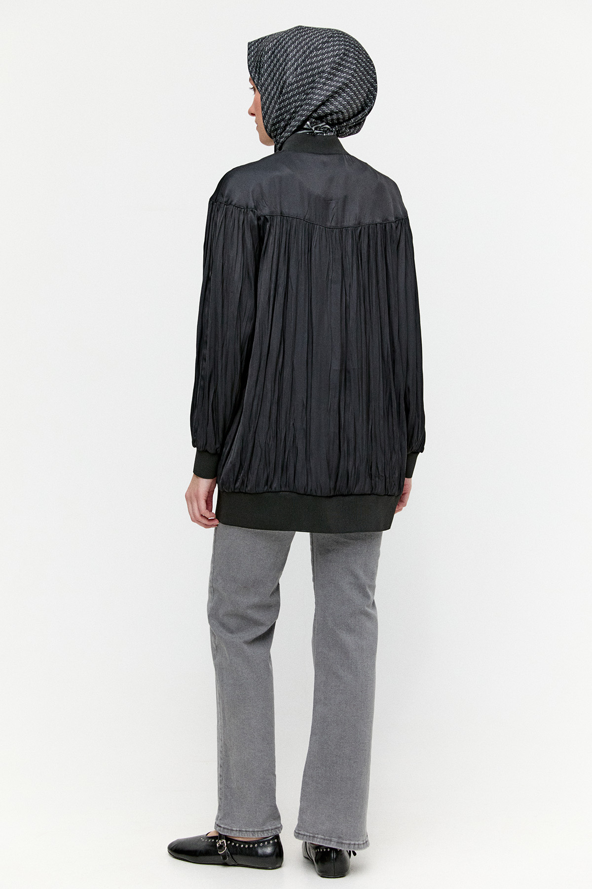 Ribanalı Kraşlı Bomber Kap, Tesettür Giyim