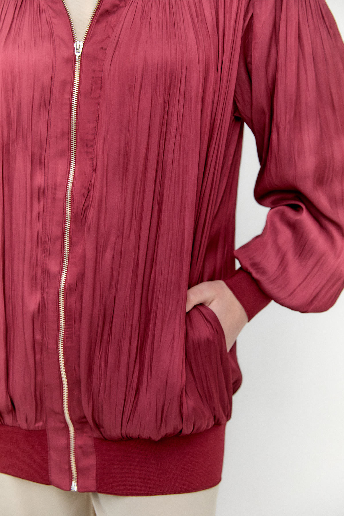 Ribanalı Kraşlı Bomber Kap, Tesettür Giyim