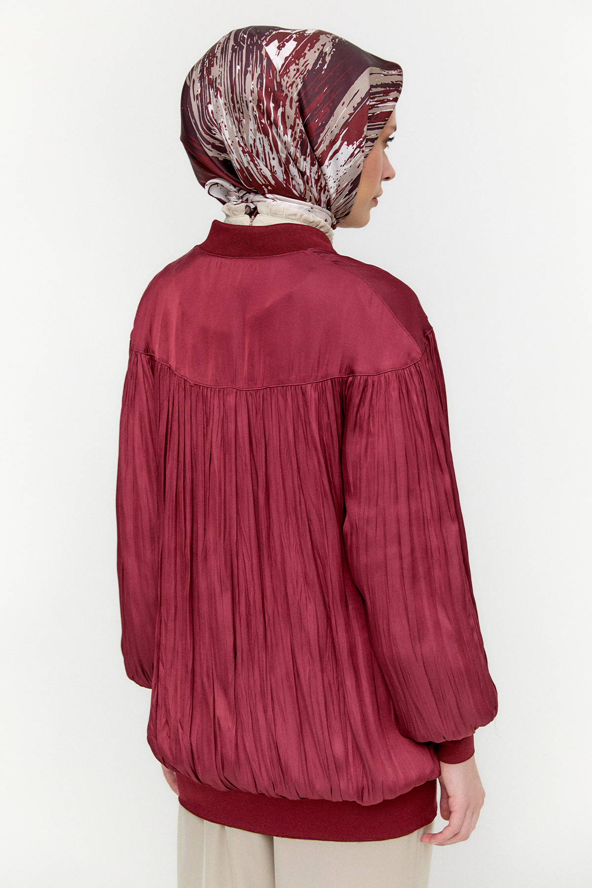 Ribanalı Kraşlı Bomber Kap, Tesettür Giyim