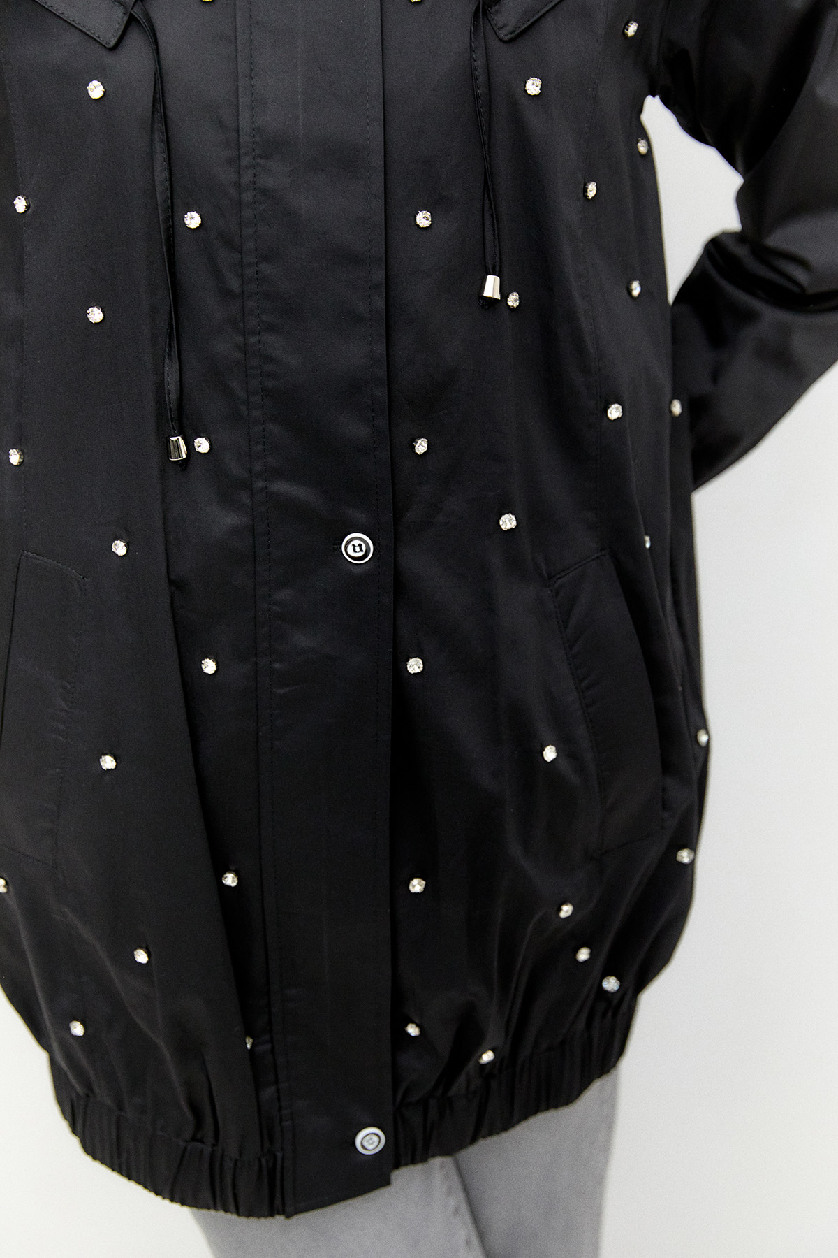 Denizci Yaka Taşlı Pamuk Kap, Tesettür Giyim