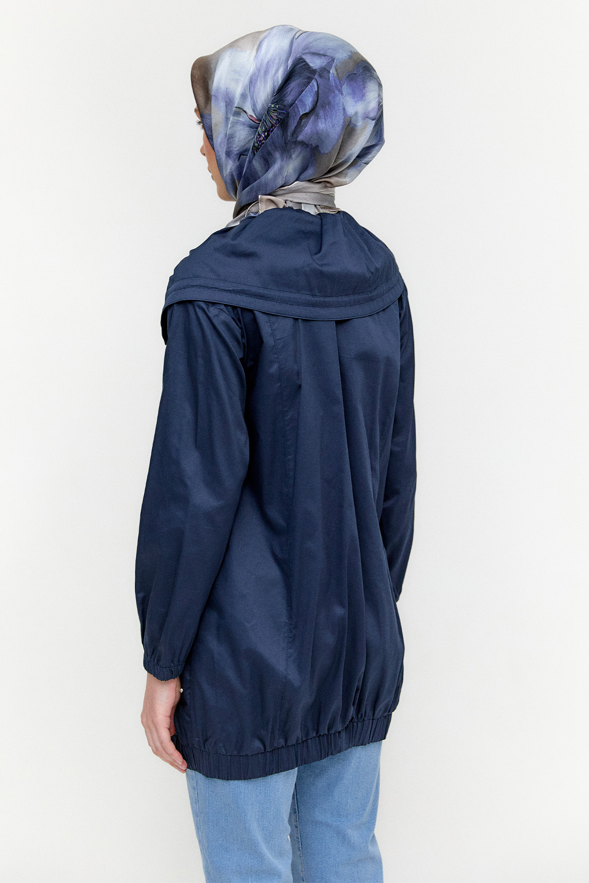 Denizci Yaka Taşlı Pamuk Kap, Tesettür Giyim