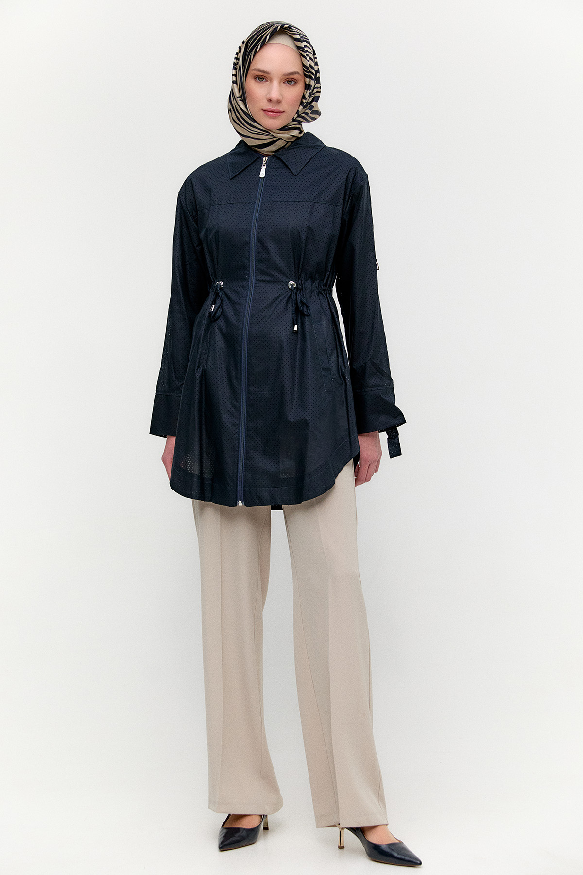 Fermuarlı Pamuk Kap, Tesettür Giyim