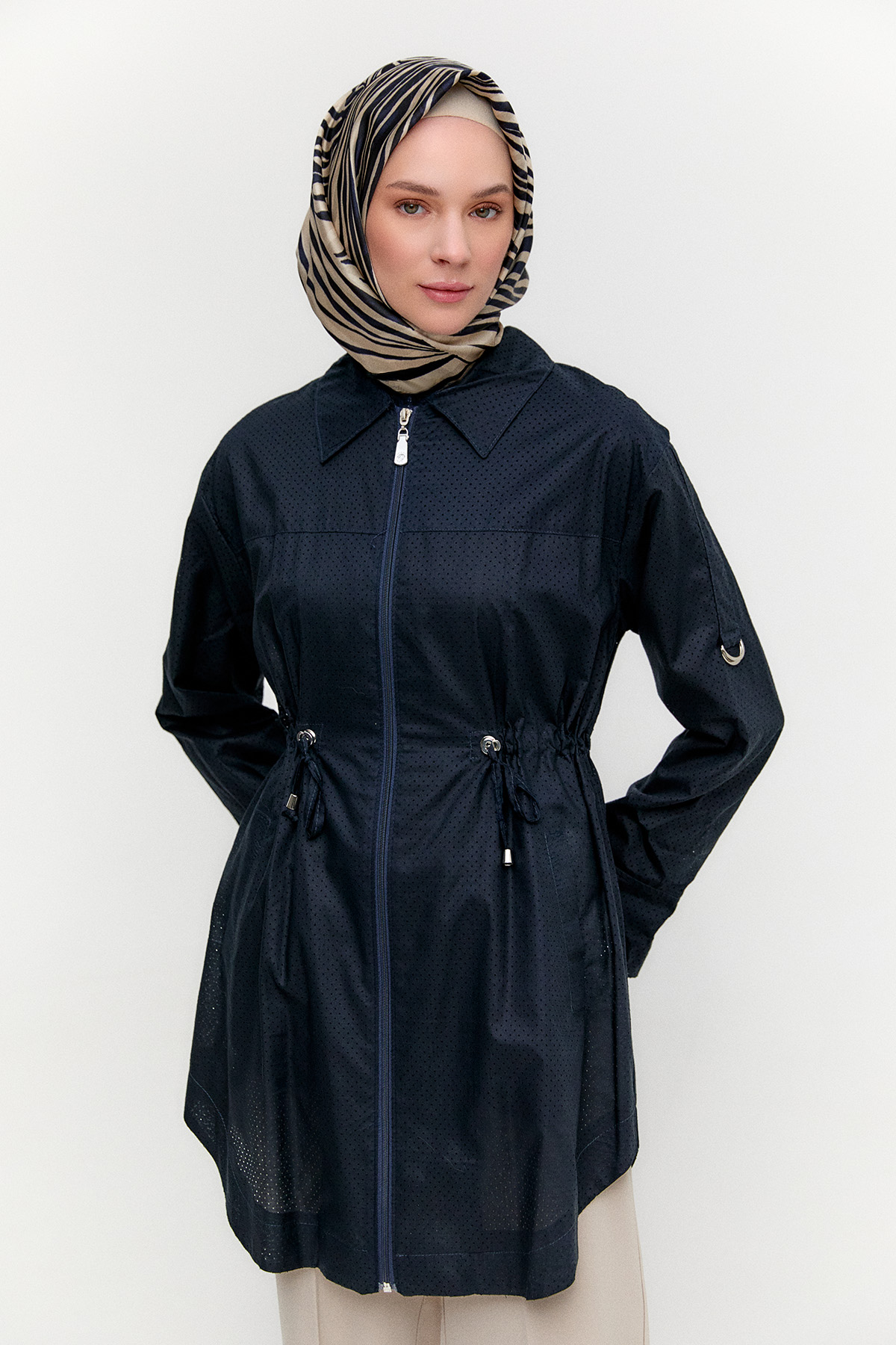 Fermuarlı Pamuk Kap, Tesettür Giyim