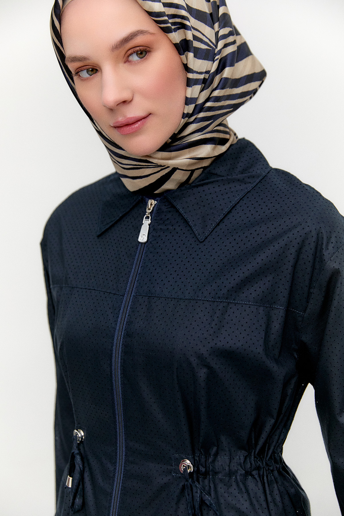 Fermuarlı Pamuk Kap, Tesettür Giyim