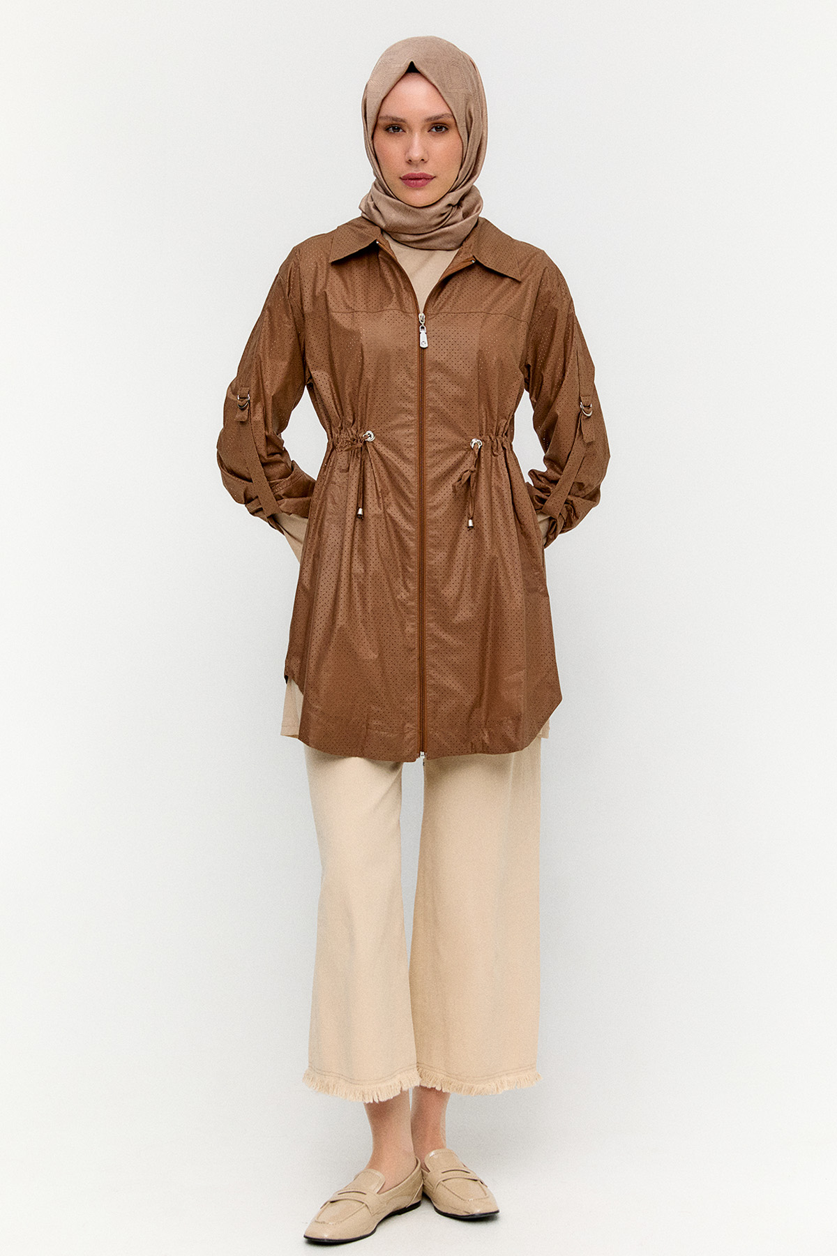 Fermuarlı Pamuk Kap, Tesettür Giyim