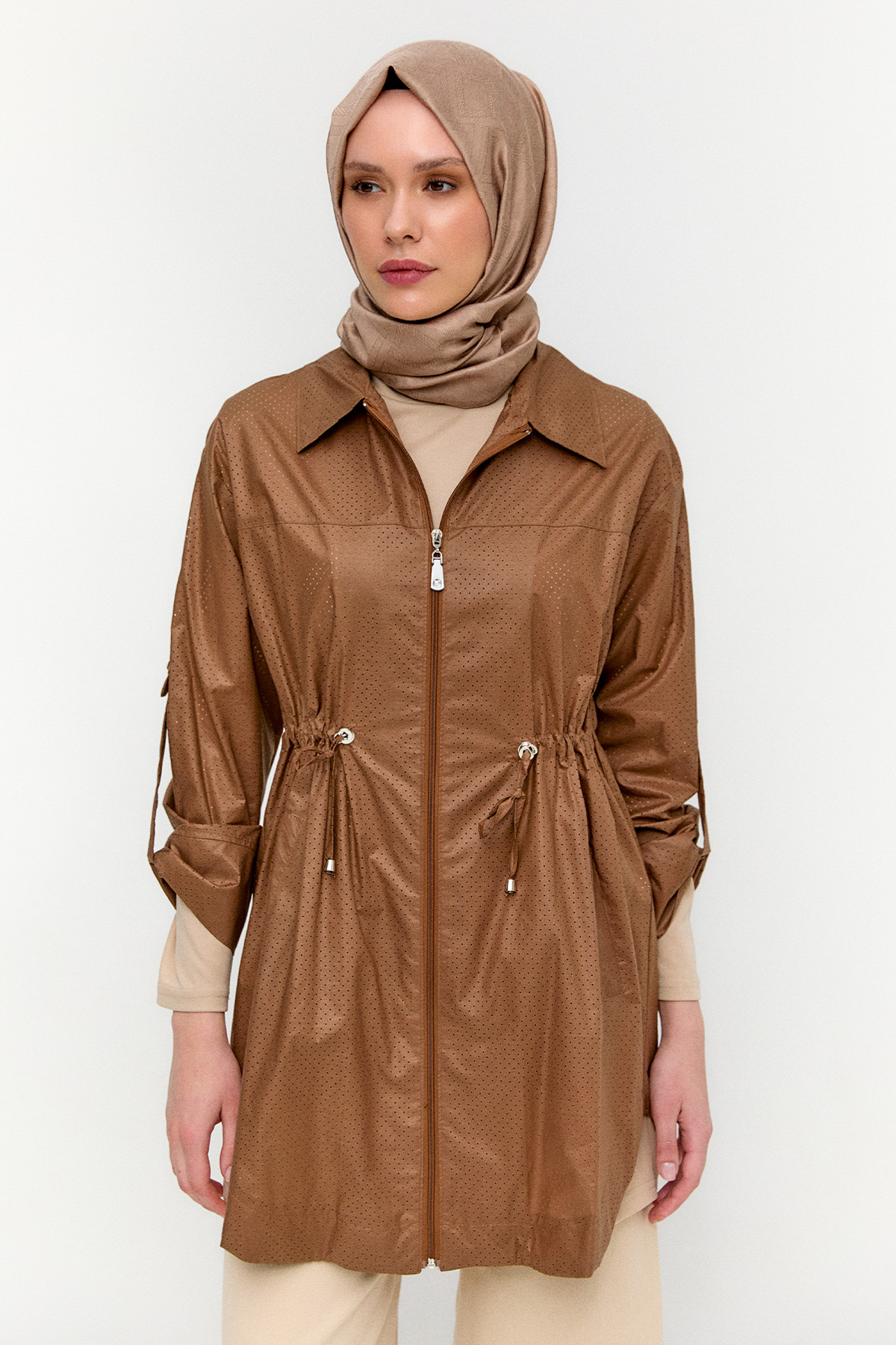 Fermuarlı Pamuk Kap, Tesettür Giyim