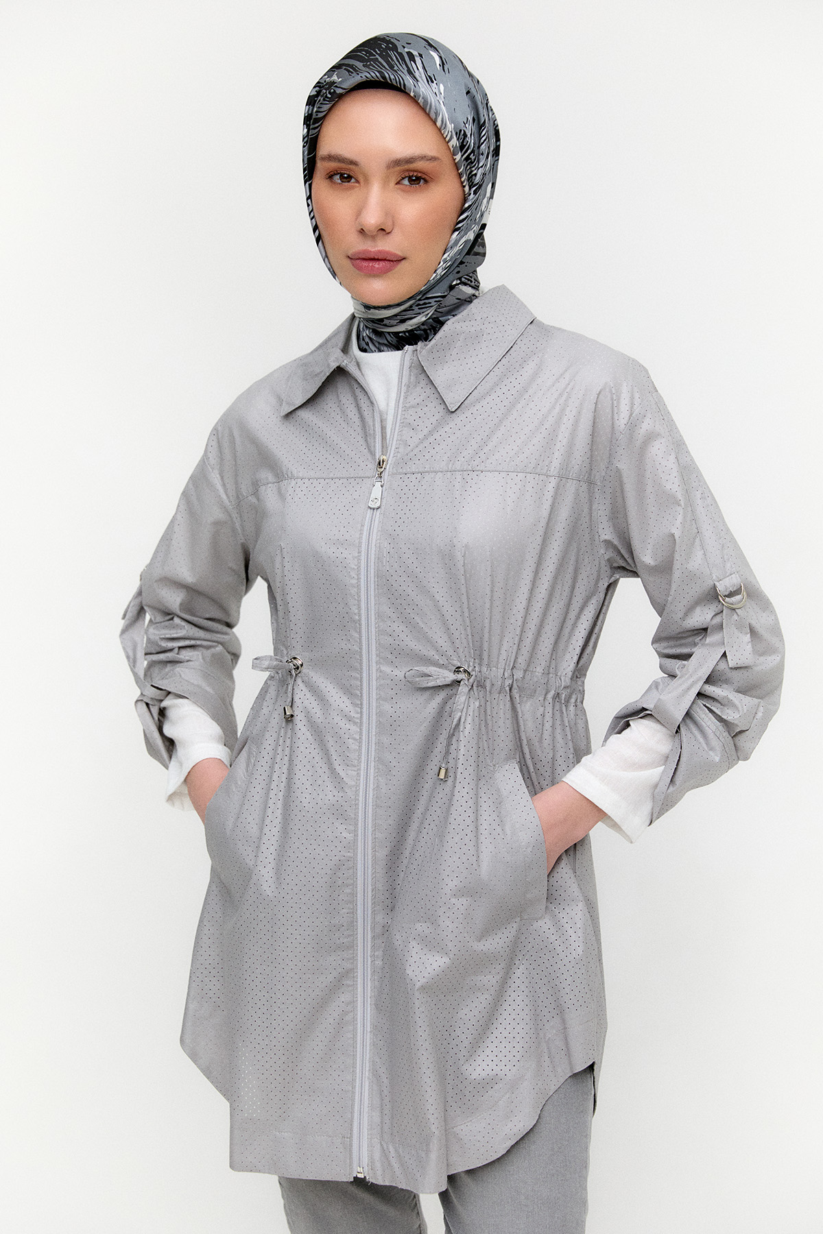 Fermuarlı Pamuk Kap, Tesettür Giyim