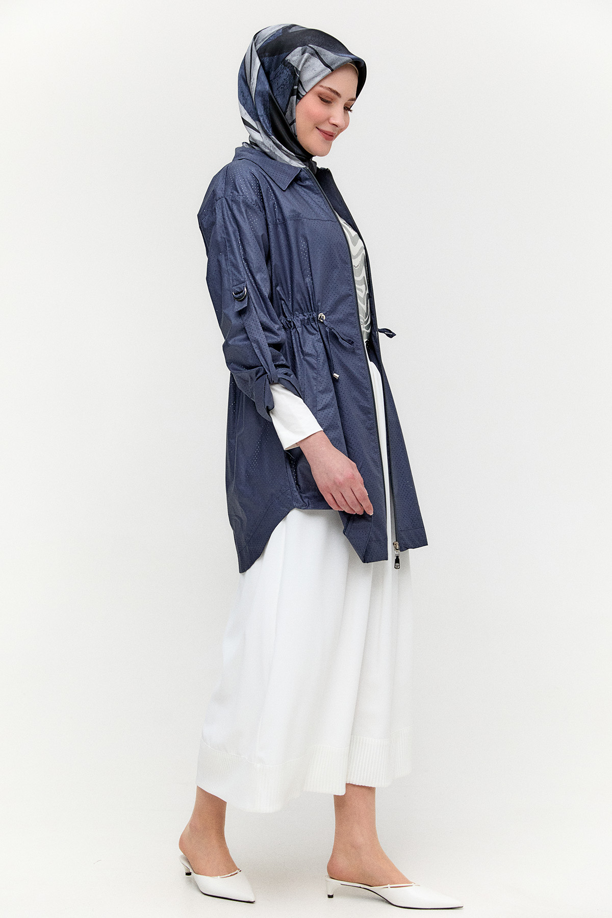 Fermuarlı Pamuk Kap, Tesettür Giyim