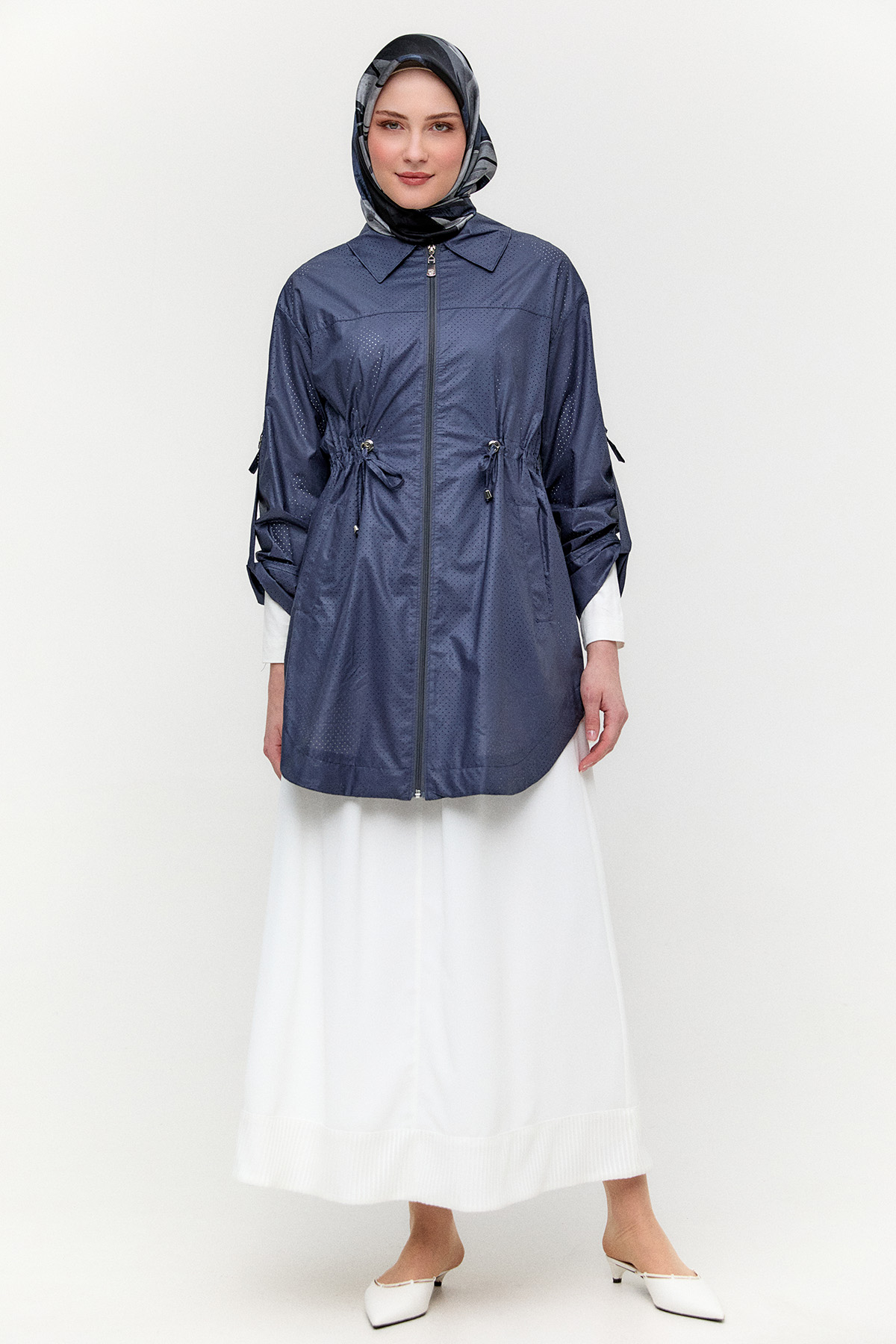 Fermuarlı Pamuk Kap, Tesettür Giyim