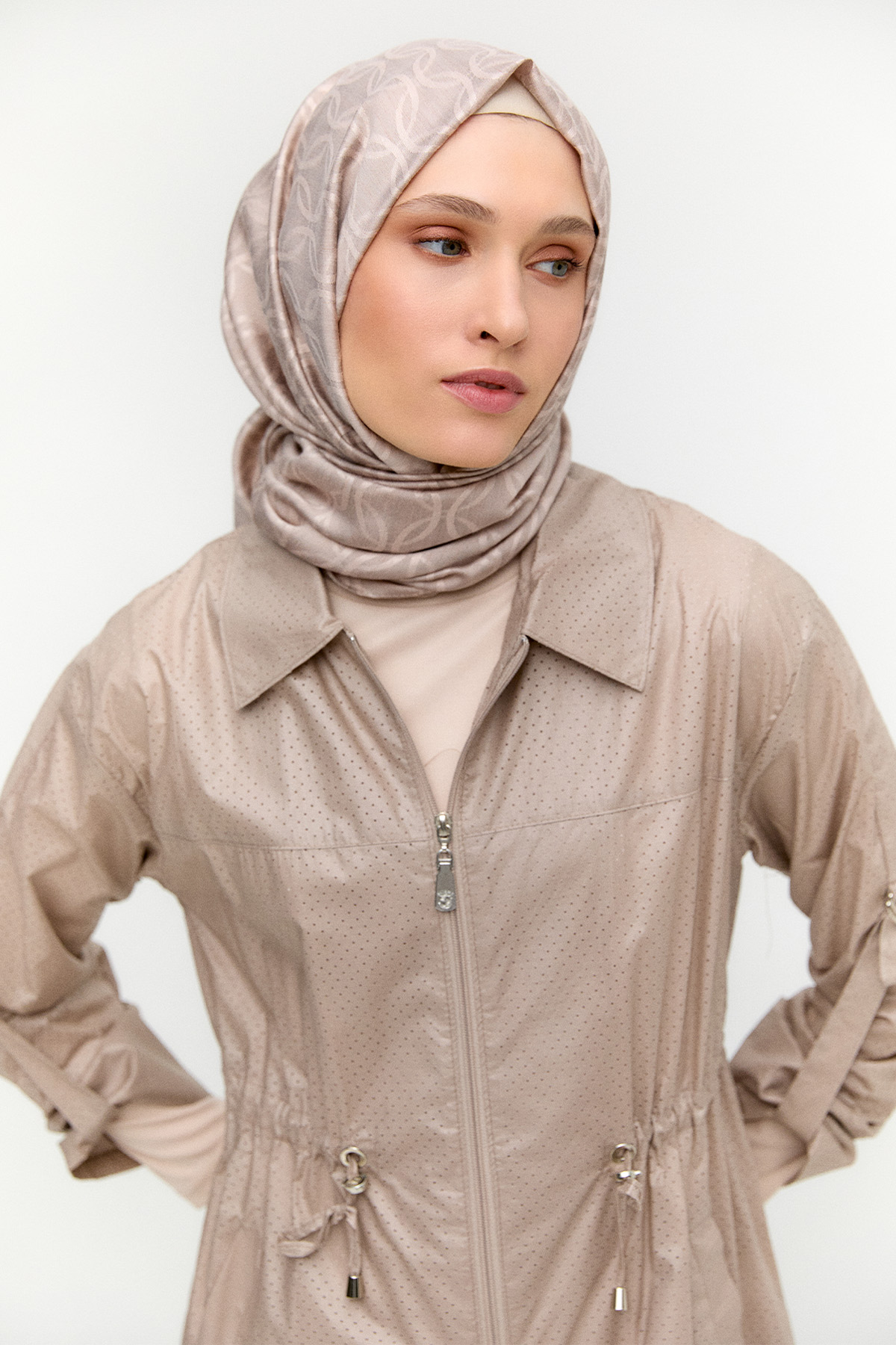 Fermuarlı Pamuk Kap, Tesettür Giyim