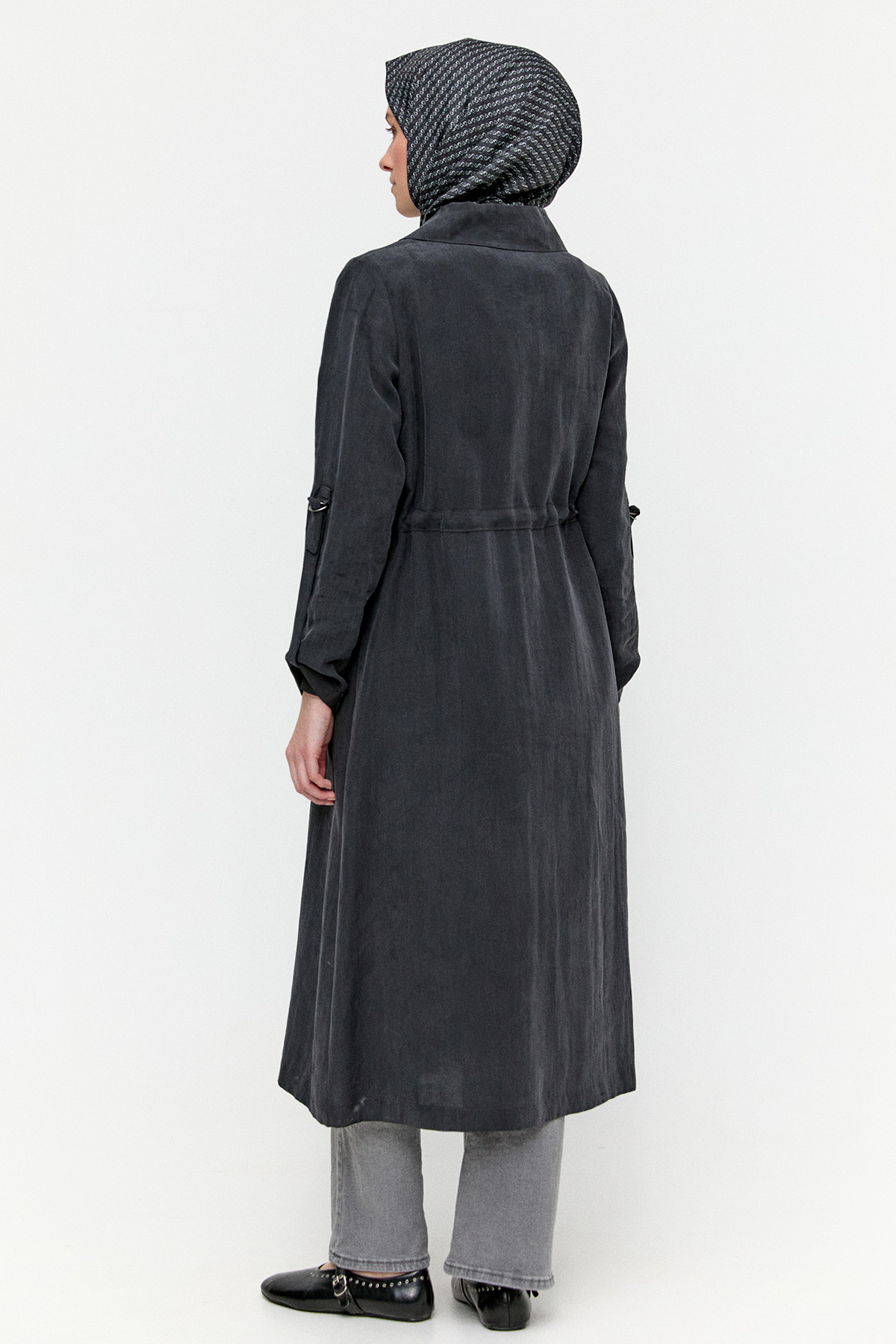 Fermuarlı Lyocell Kap, Tesettür Giyim