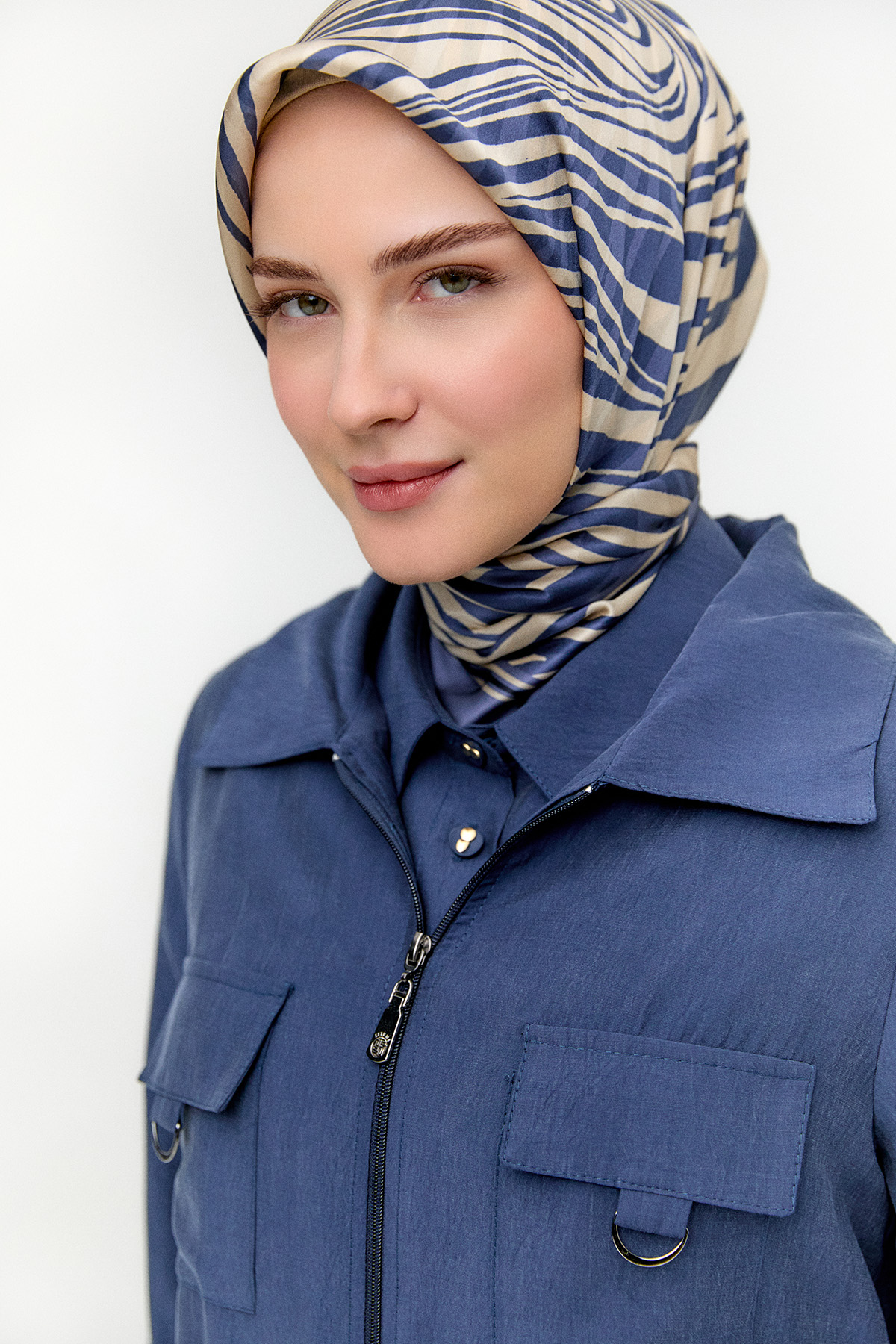 Fermuarlı Lyocell Kap, Tesettür Giyim