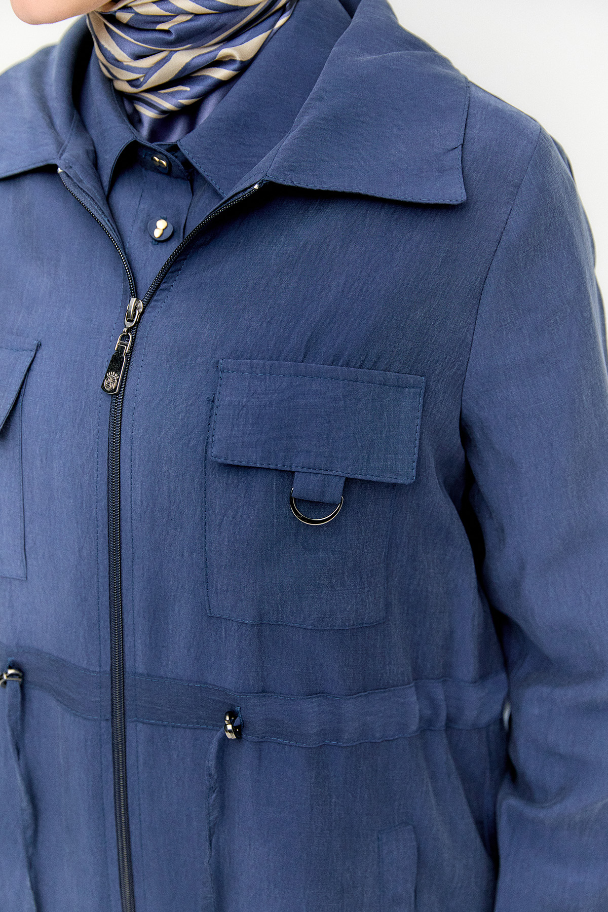 Fermuarlı Lyocell Kap, Tesettür Giyim