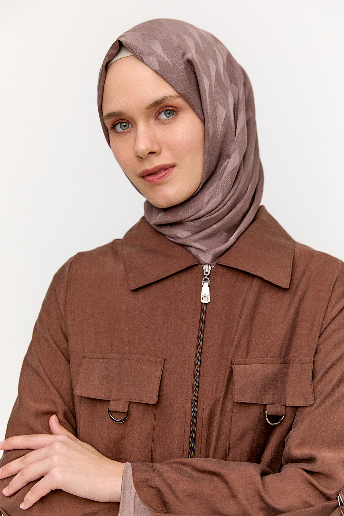 Fermuarlı Lyocell Kap, Tesettür Giyim