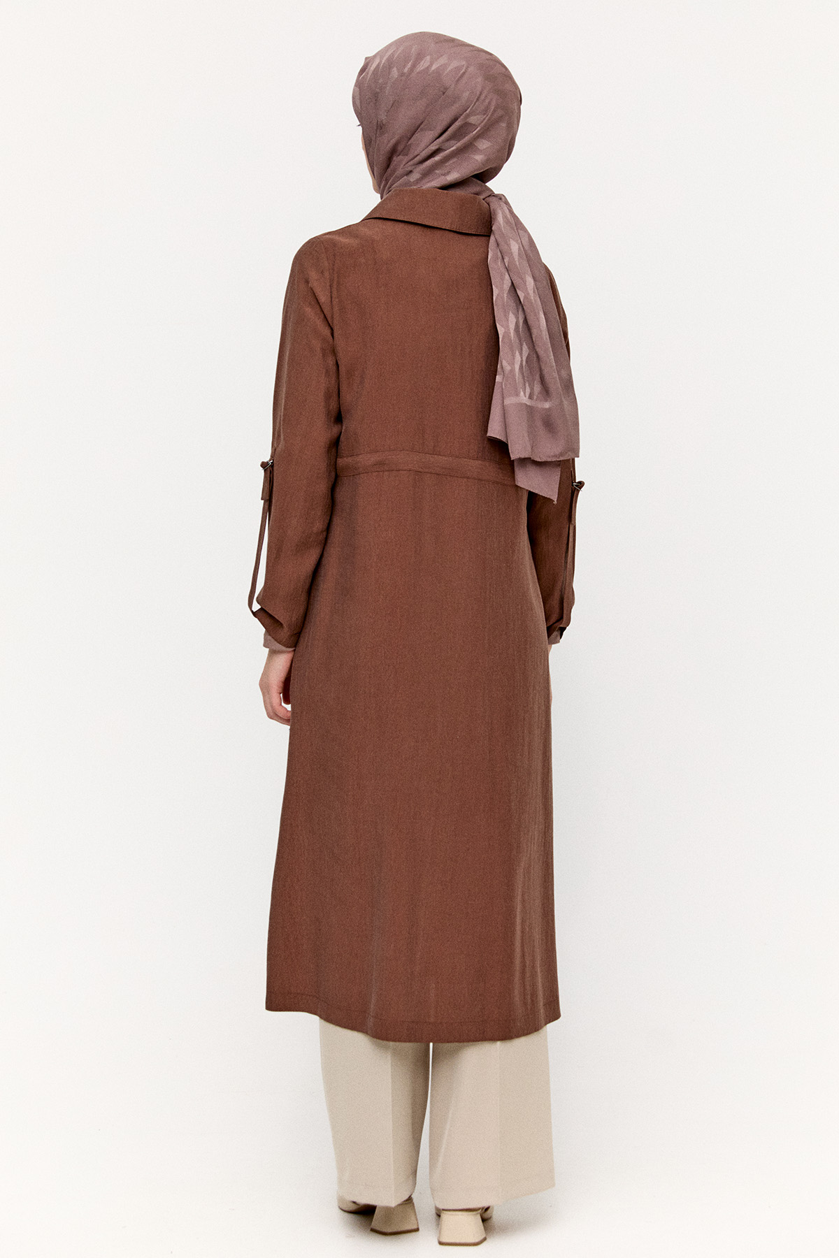 Fermuarlı Lyocell Kap, Tesettür Giyim