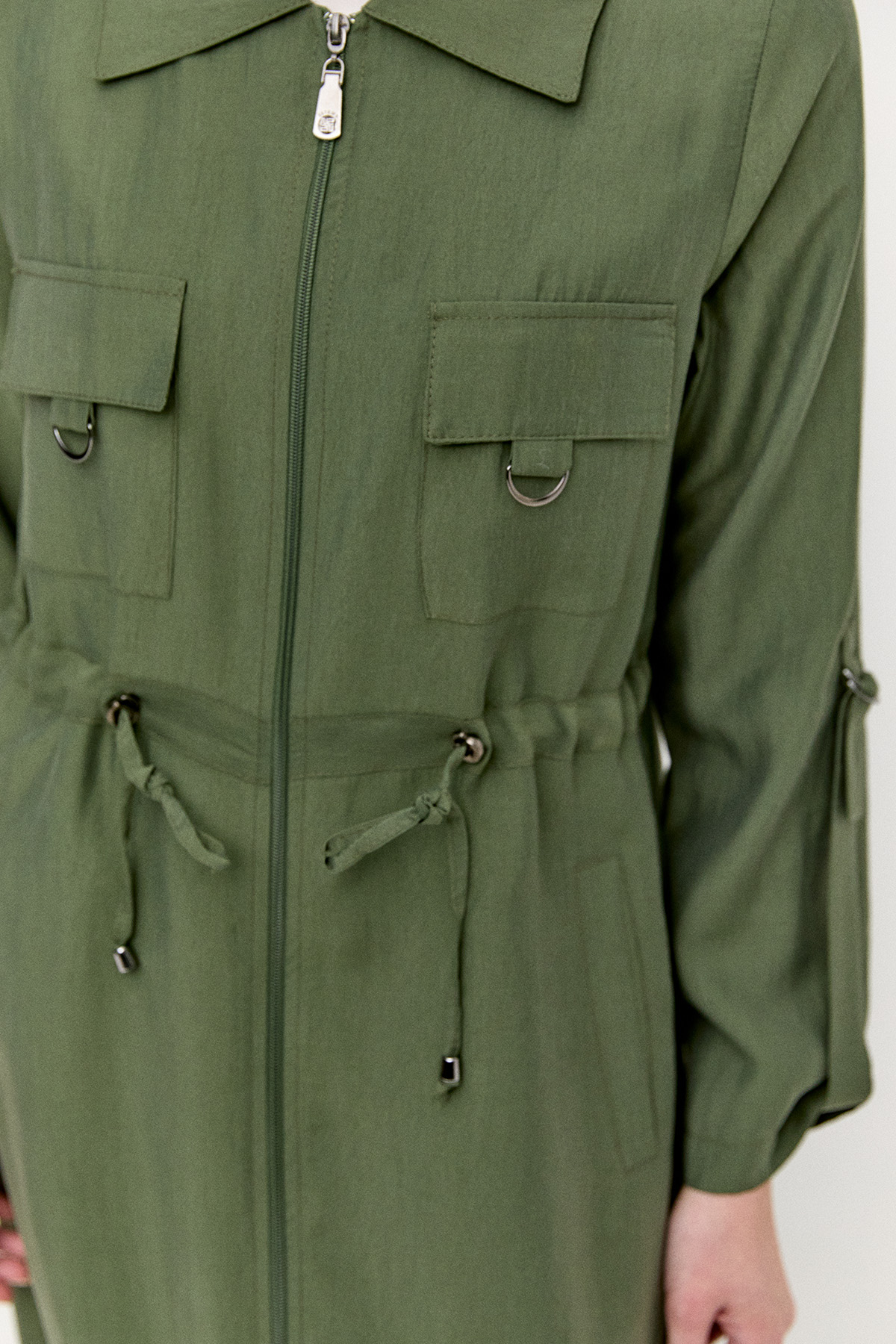 Fermuarlı Lyocell Kap, Tesettür Giyim