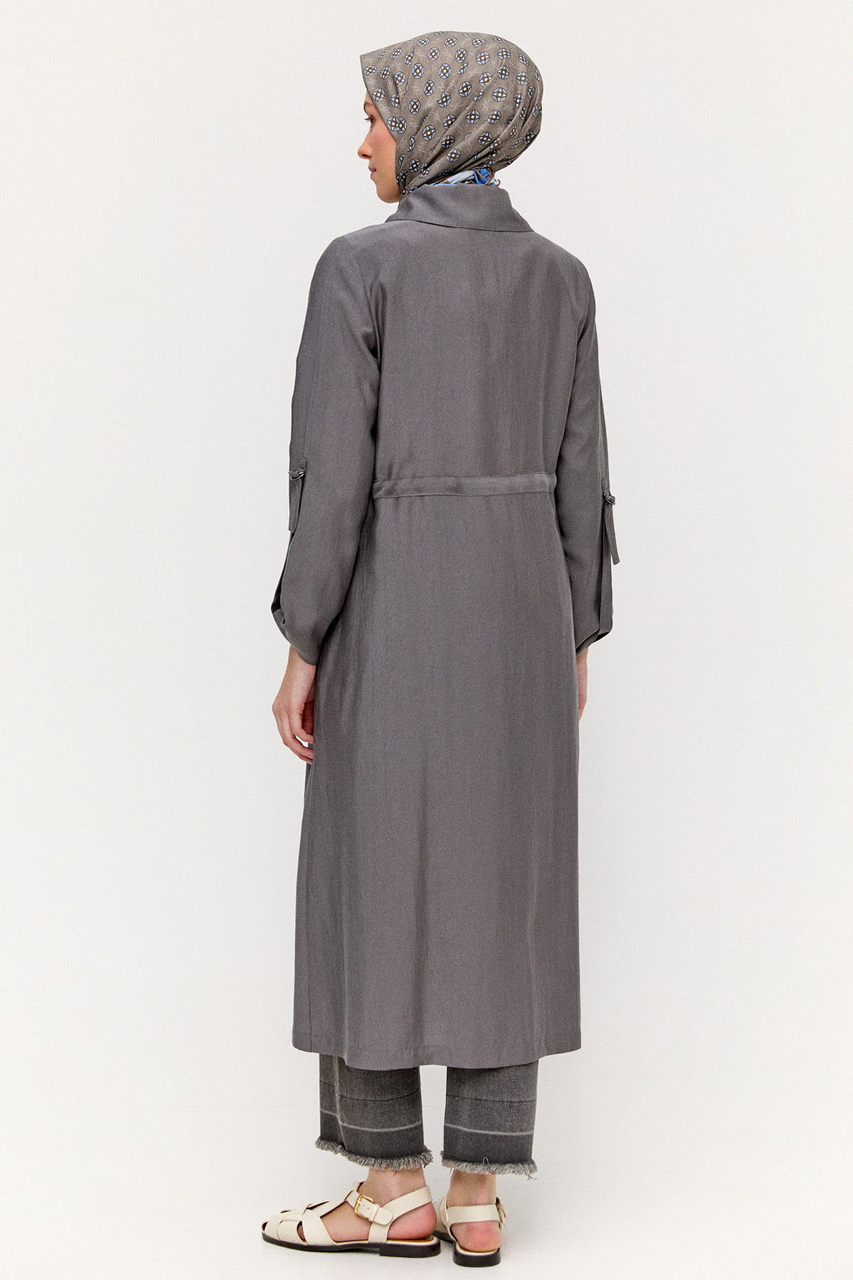 Fermuarlı Lyocell Kap, Tesettür Giyim