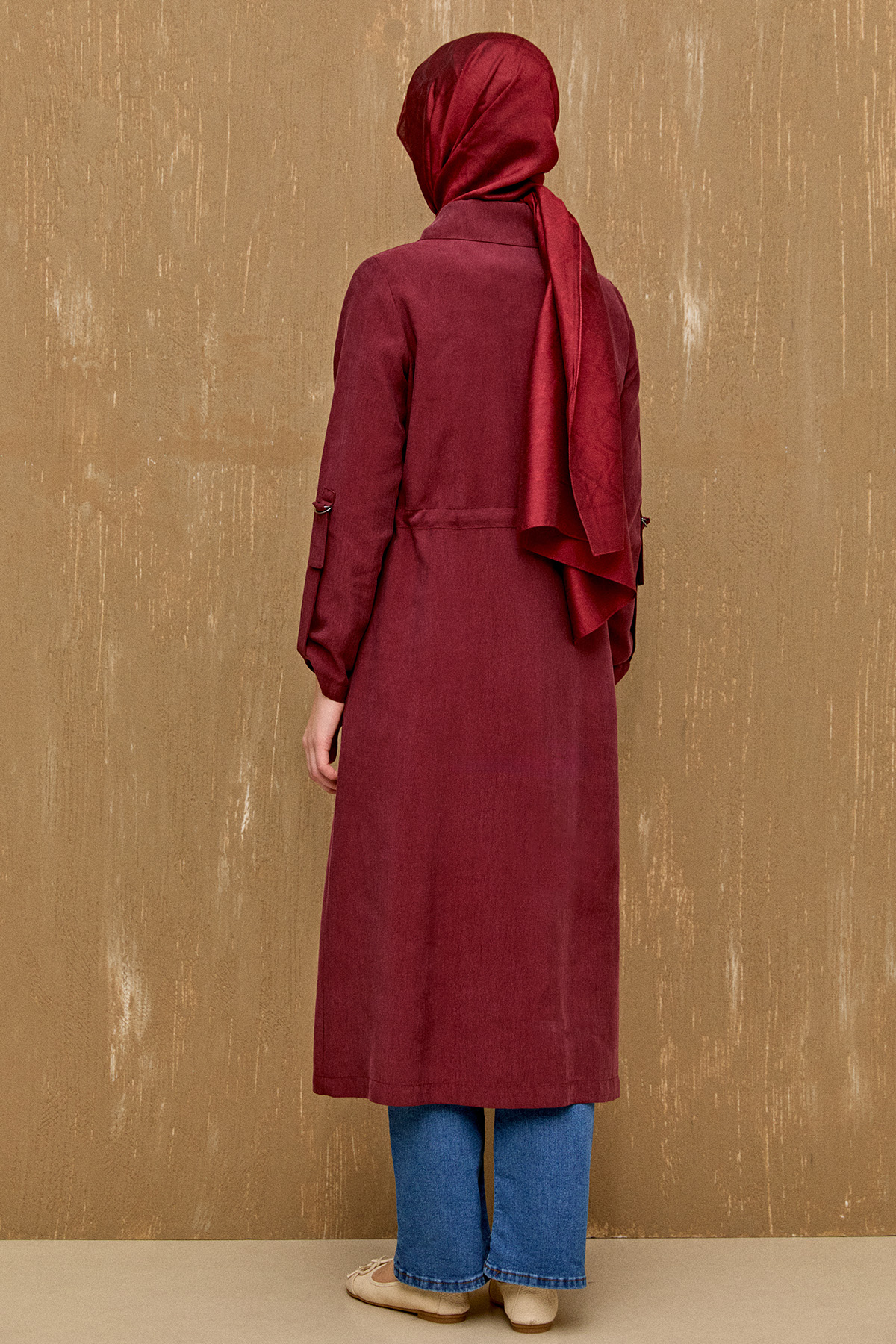 Fermuarlı Lyocell Kap, Tesettür Giyim