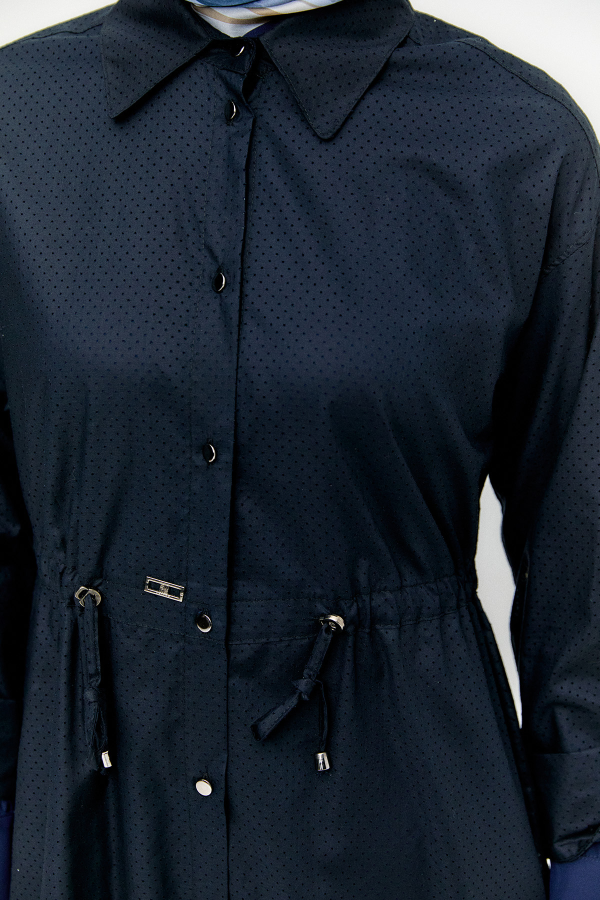 Stoper Detaylı Pamuk Kap, Tesettür Giyim