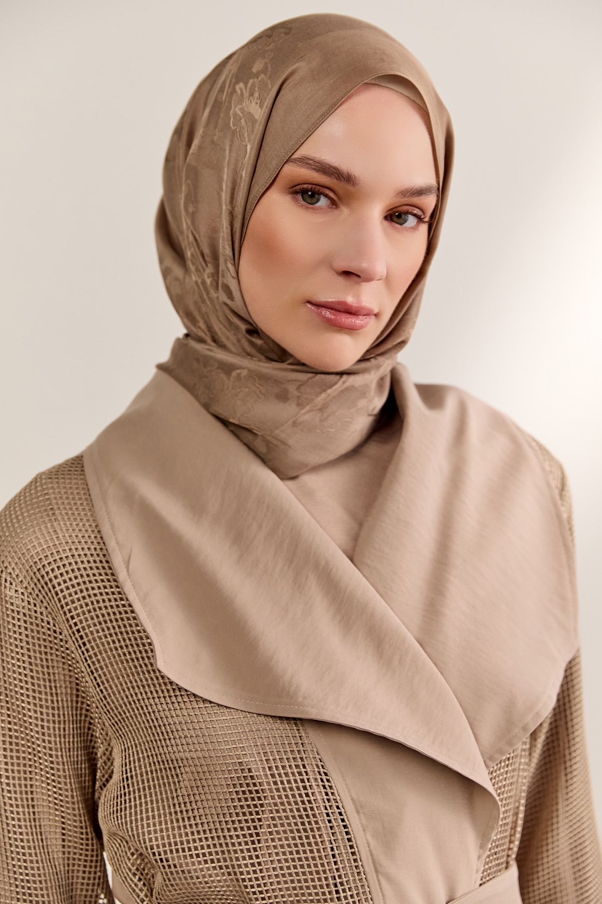 Kemerli Oversize File Kap, Tesettür Giyim