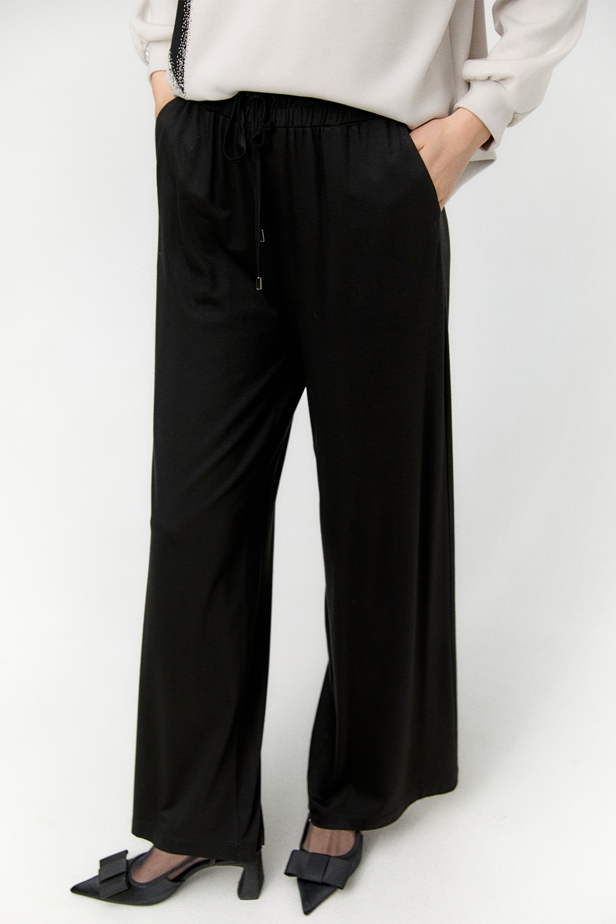 Geniş Paça Penye Pantolon, Tesettür Giyim