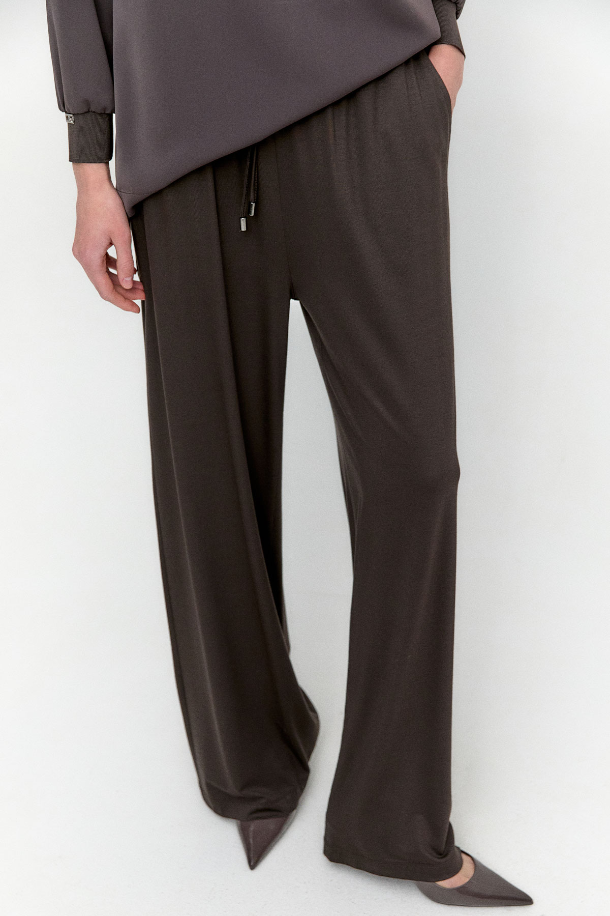 Geniş Paça Penye Pantolon, Tesettür Giyim