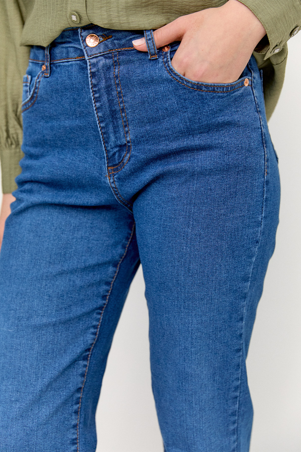 Yüksek Bel Bol Paça Jean, Tesettür Giyim