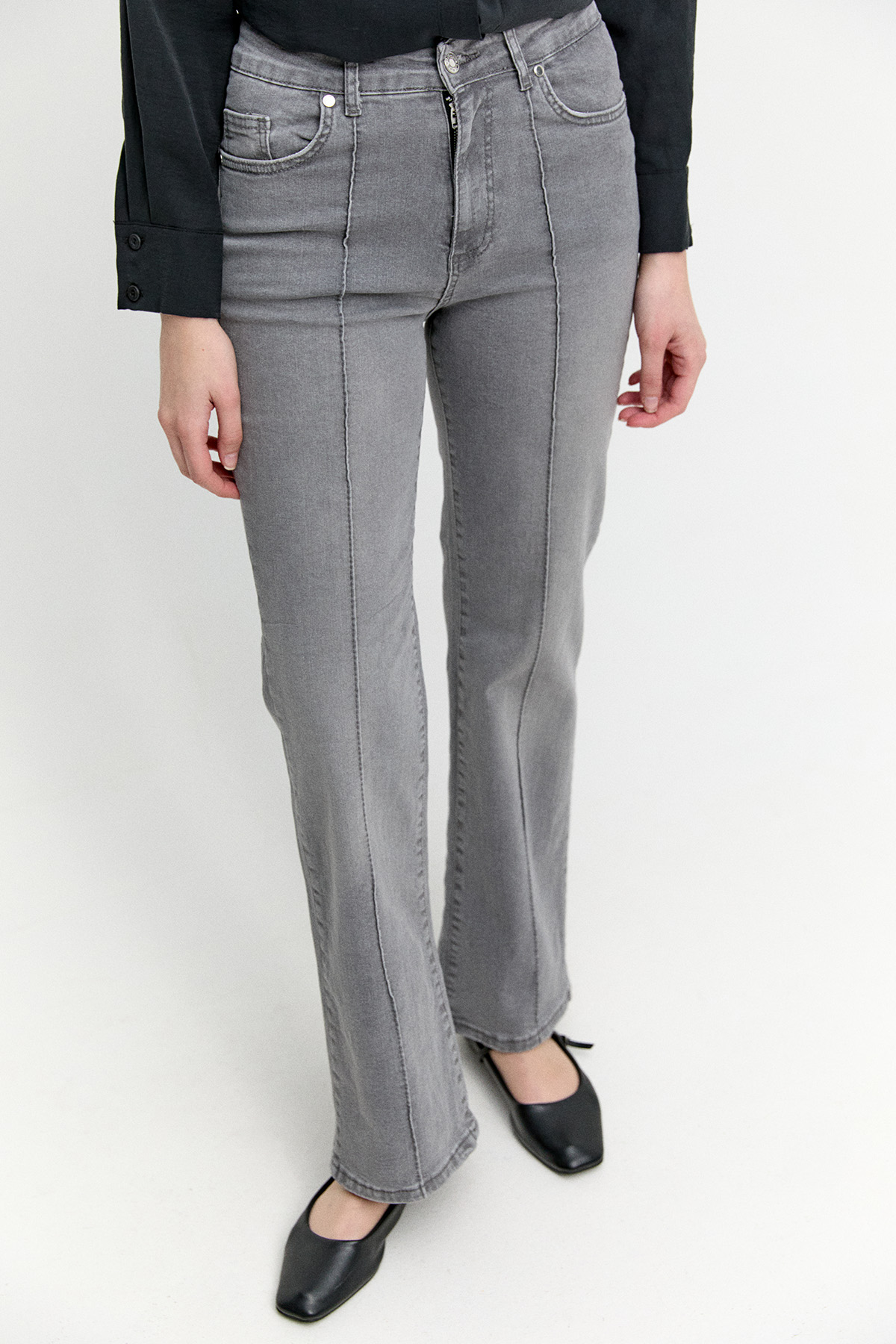 Nervürlü Geniş Paça Denim, Tesettür Giyim