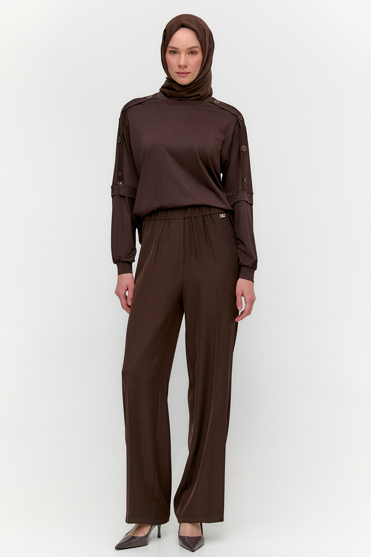 Beli Lastikli Süprem Penye Pantolon, Tesettür Giyim