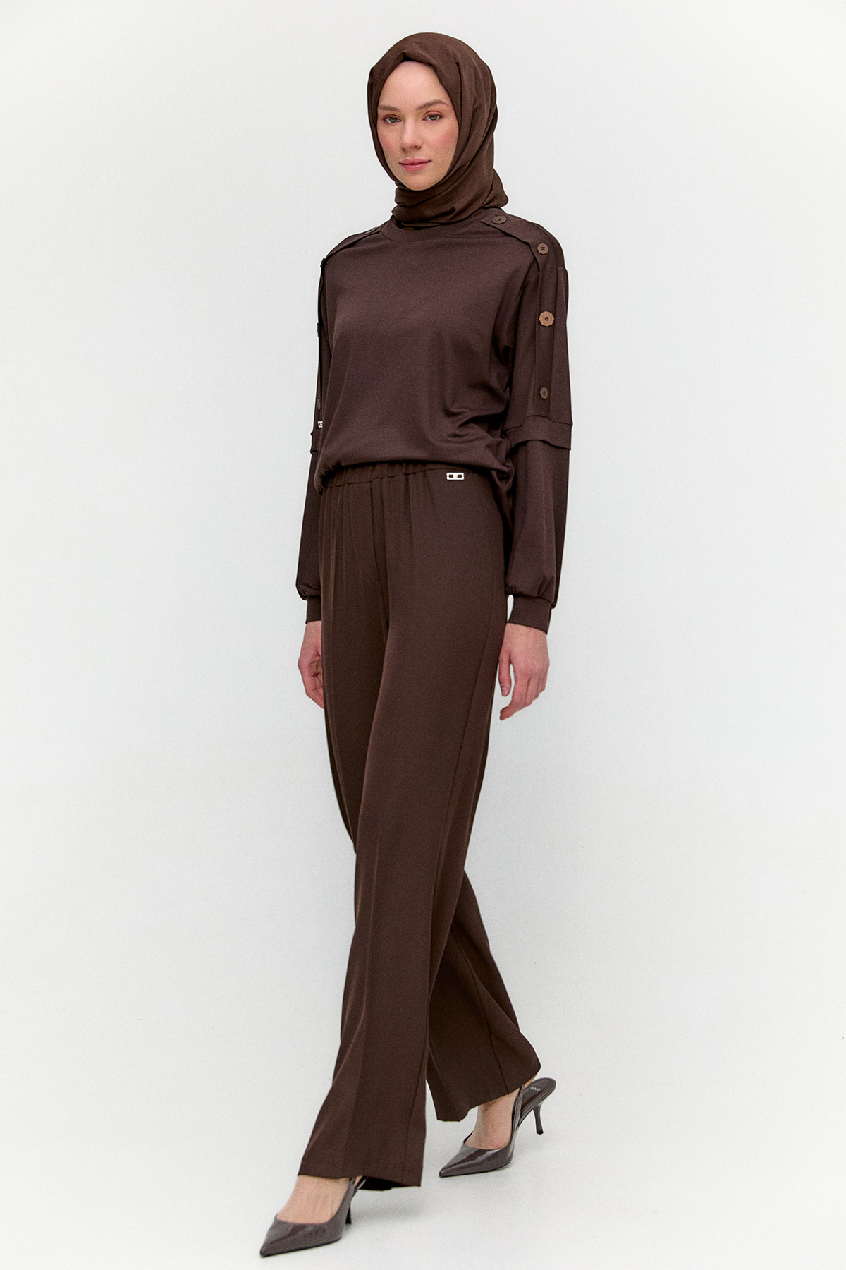 Beli Lastikli Süprem Penye Pantolon, Tesettür Giyim