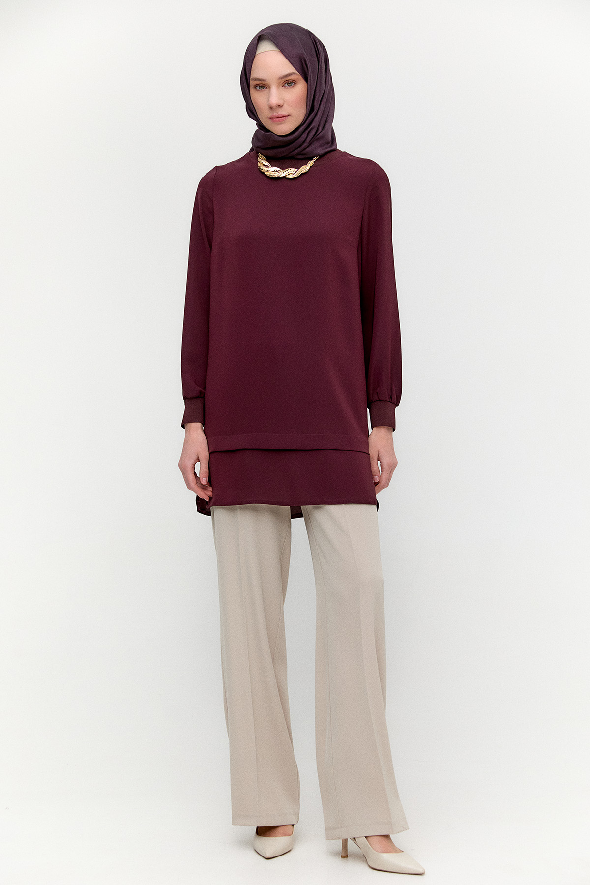 Beli Lastikli Süprem Penye Pantolon, Tesettür Giyim