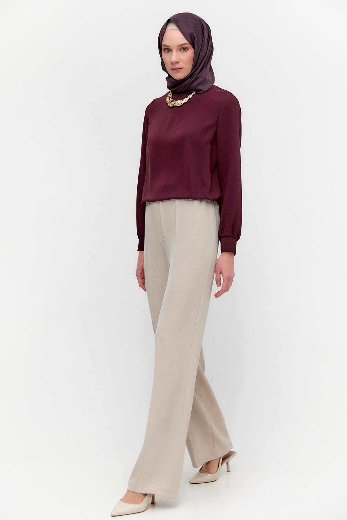 Beli Lastikli Süprem Penye Pantolon, Tesettür Giyim