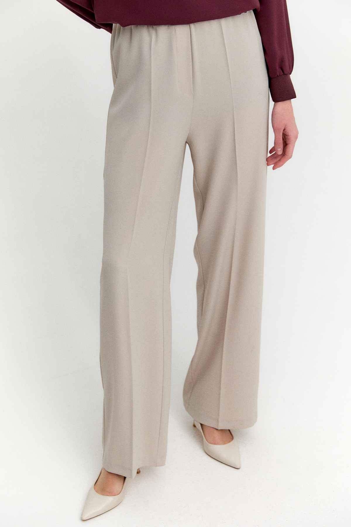 Beli Lastikli Süprem Penye Pantolon, Tesettür Giyim