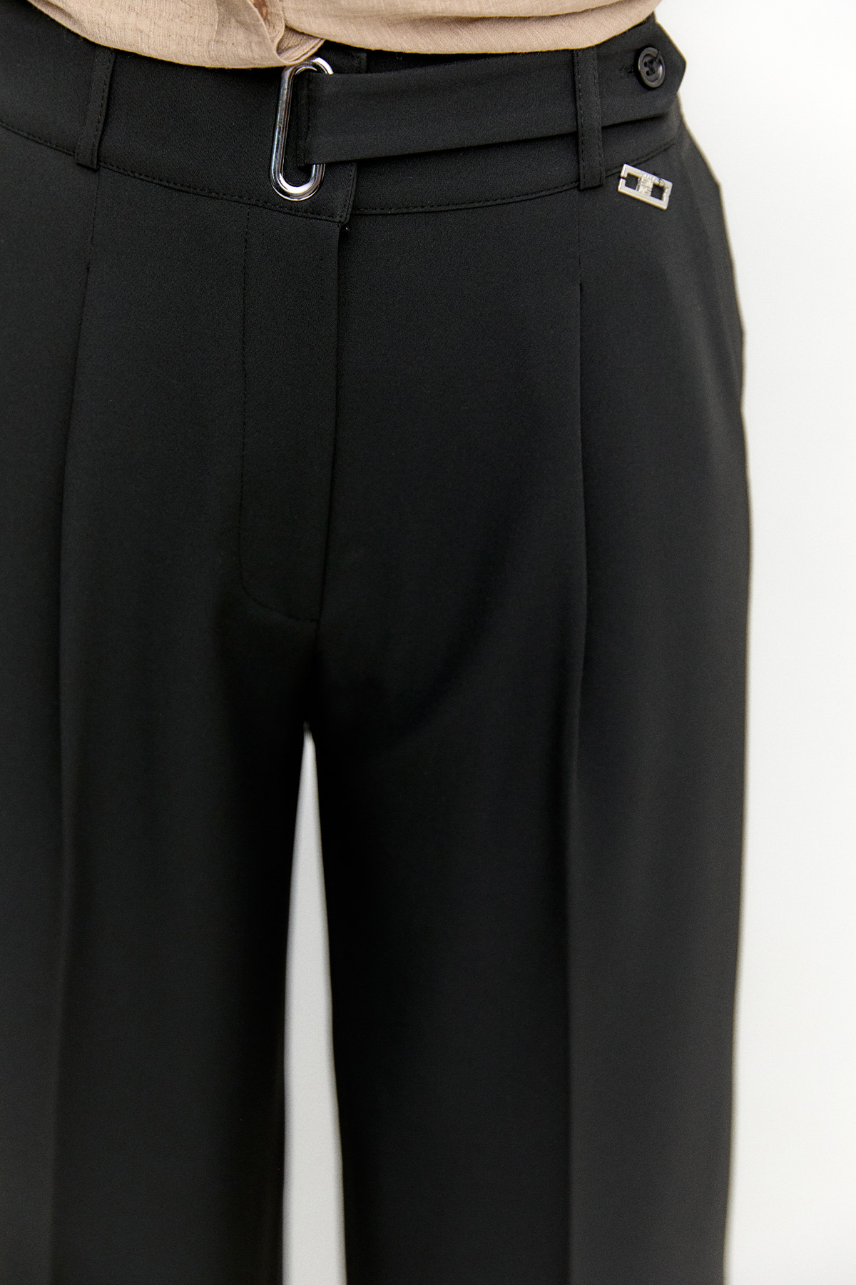 Kemerli Bol Paça Pantolon, Tesettür Giyim